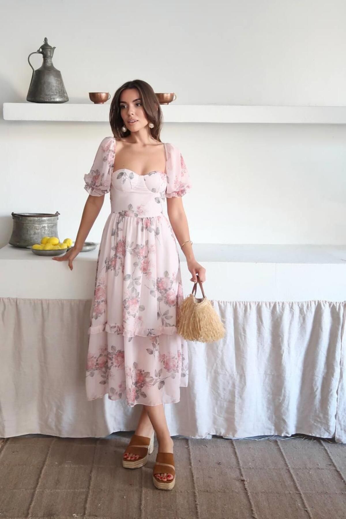 conconmoda Tasarım Şifon Nora Elbise