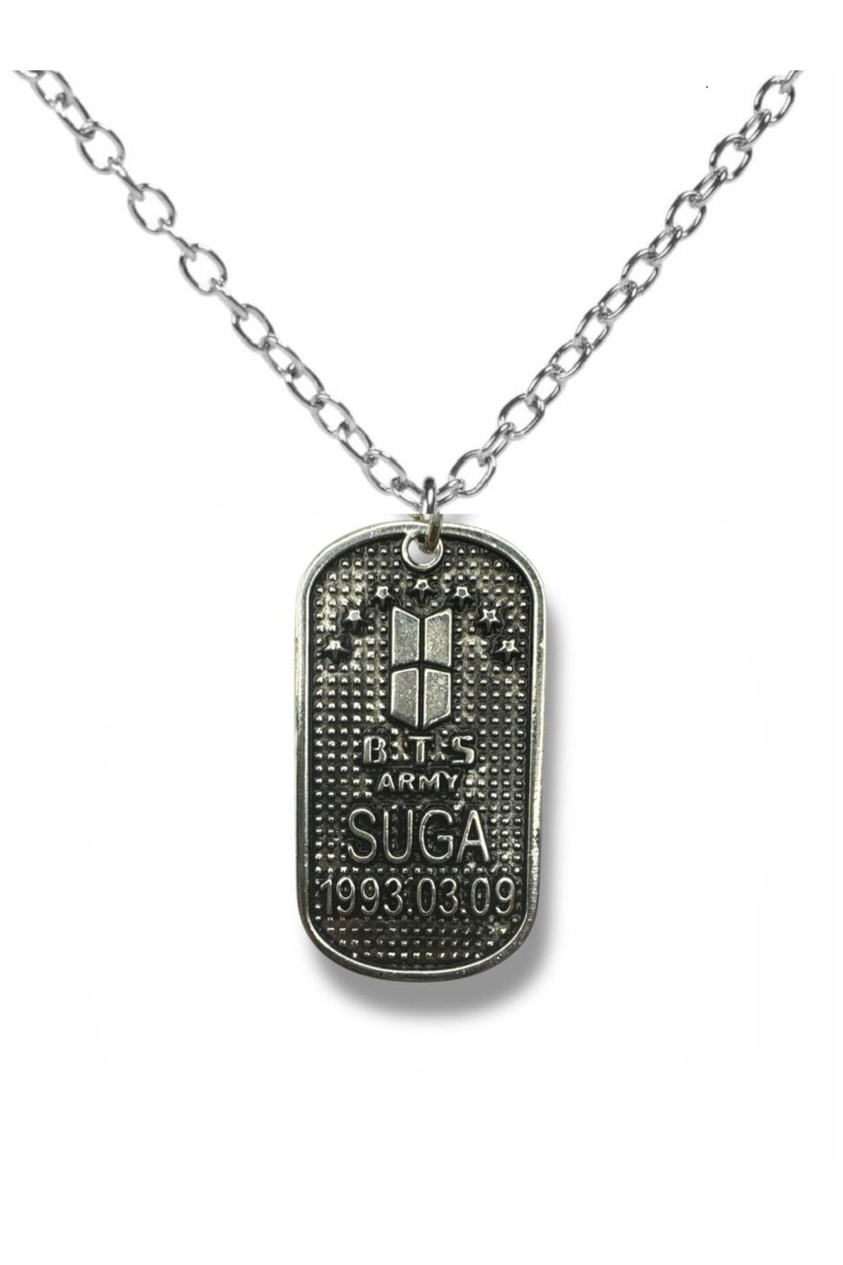Herşey Nota BTS ARMY Metal Künye Kolye | 60 cm Zincirli Unisex K-Pop Takı