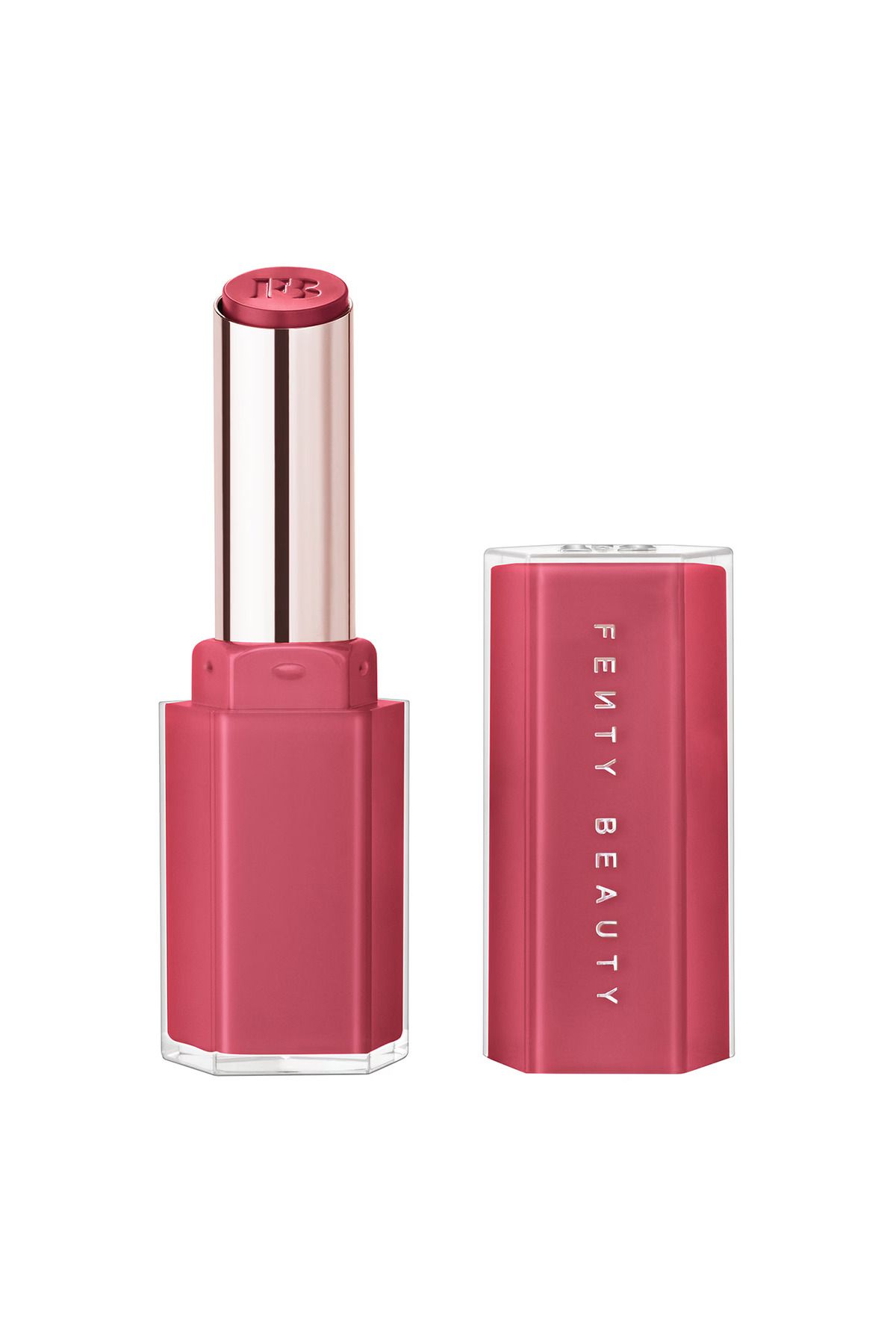 FENTY BEAUTY Yoğun Parlaklık Veren Dudakları Besleyen ve Dolgunlaştıran Nemlendirici Ruj - 05 High'Biscus (3,6 g)