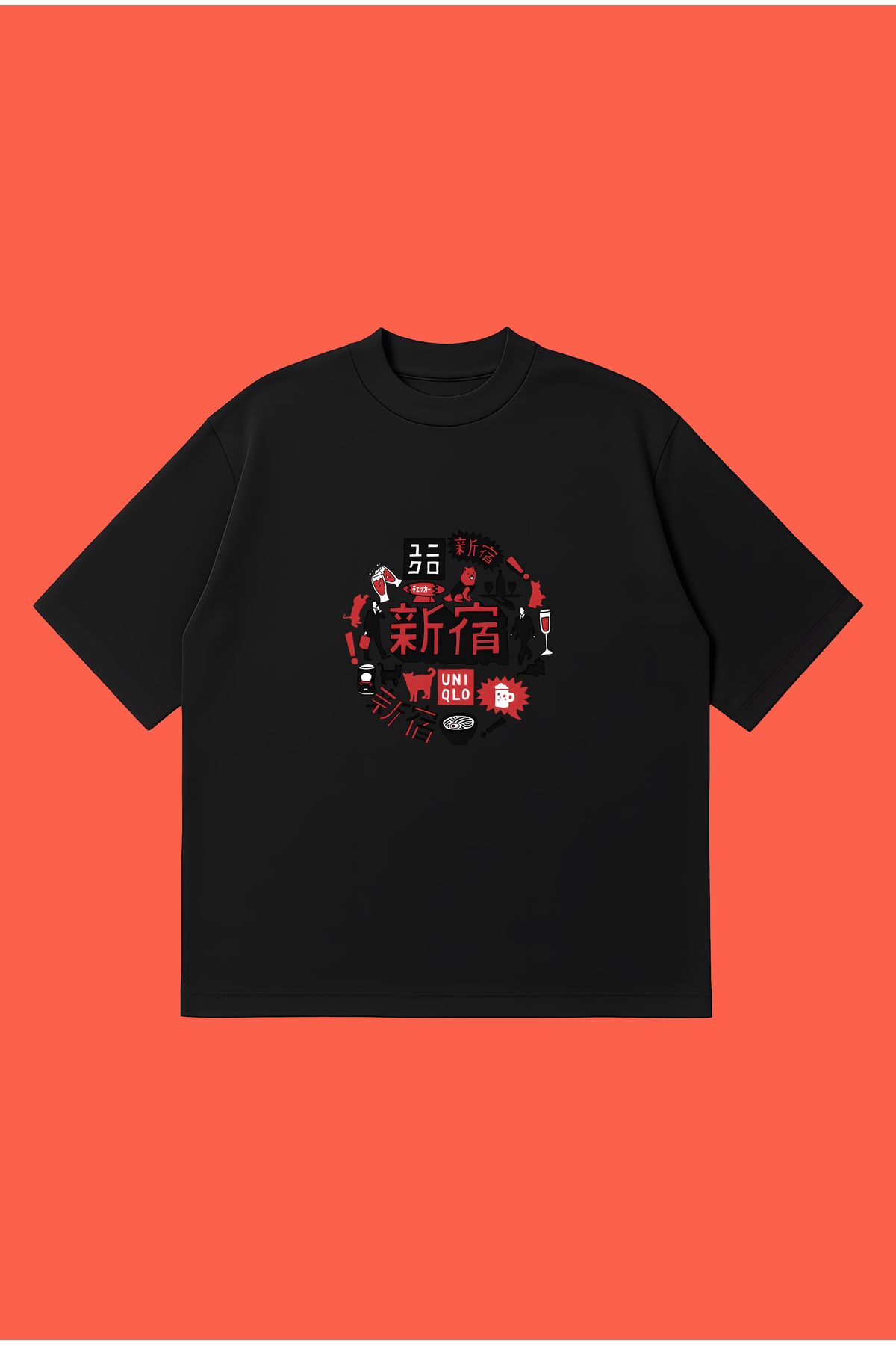 PURE POWER Uniqlo Fav Boxy Fit Oversize Unisex Tshirt – Baskılı Tişört | Streetwear