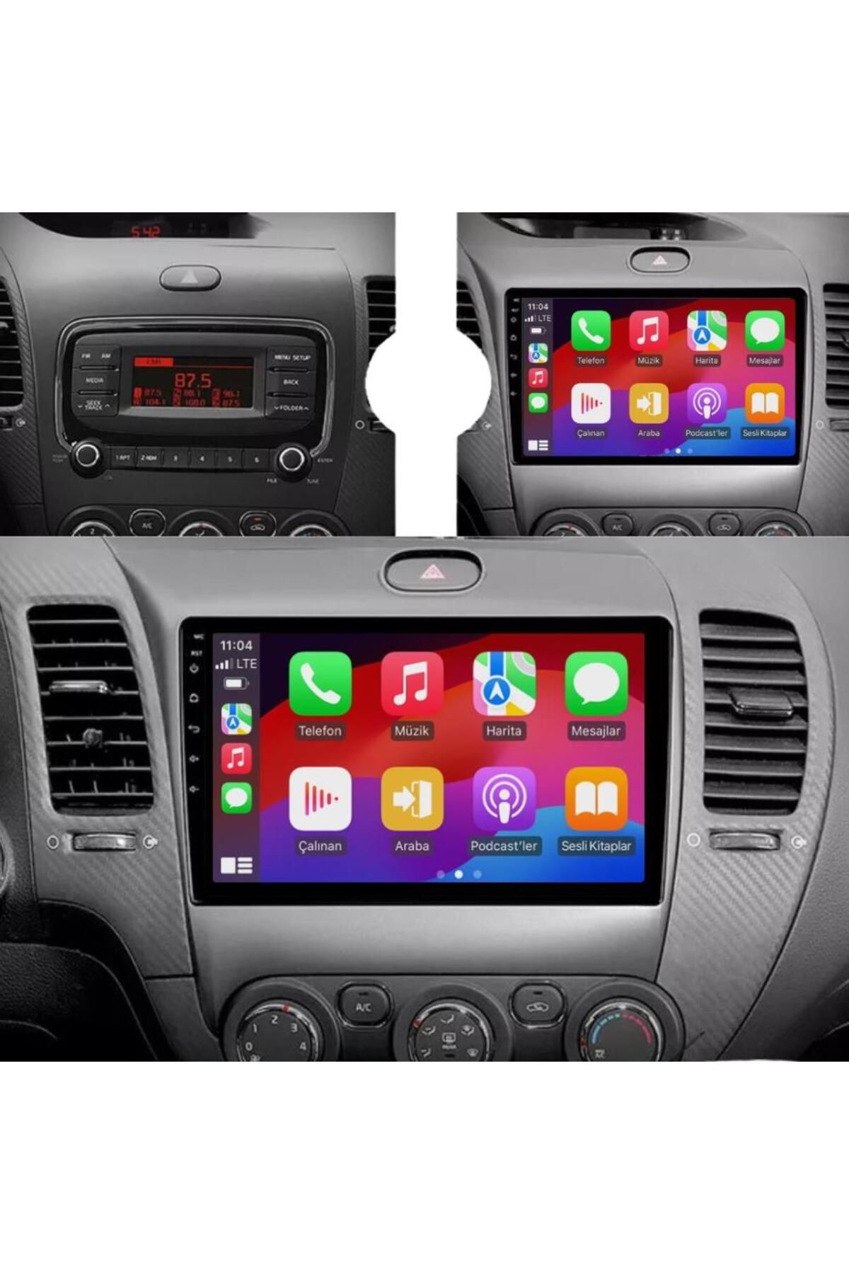 smartgo Kia Cerato Android GPS Carplay 8+128 GB Kamera + Çerçeve Teyp (2013-2017)
