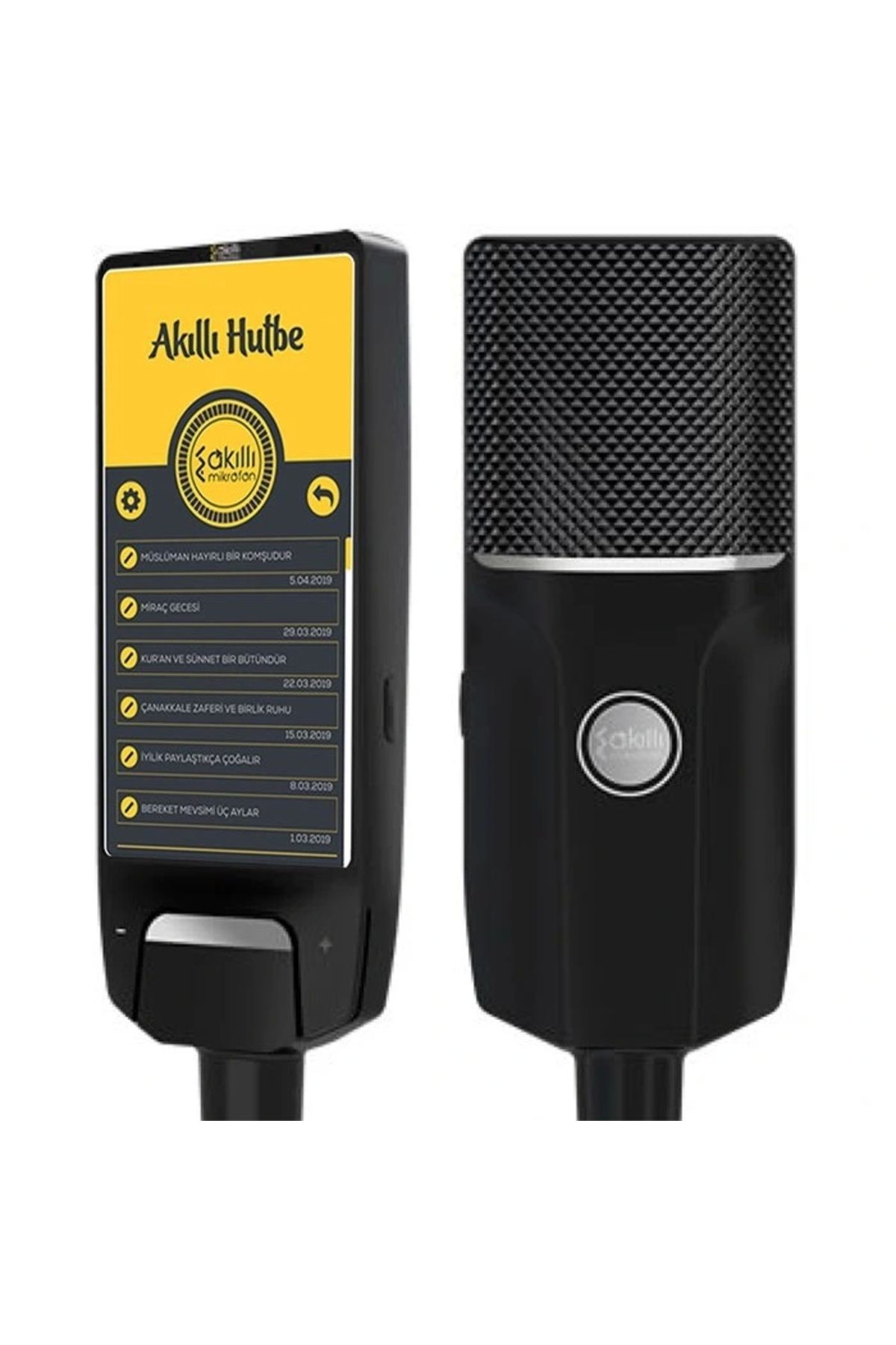 ALFA AKSESUAR 03 Akıllı Mikrofon Dokunmatik Ekranlı Wifi Destekli Çift Mikrofonlu Dhs1v1