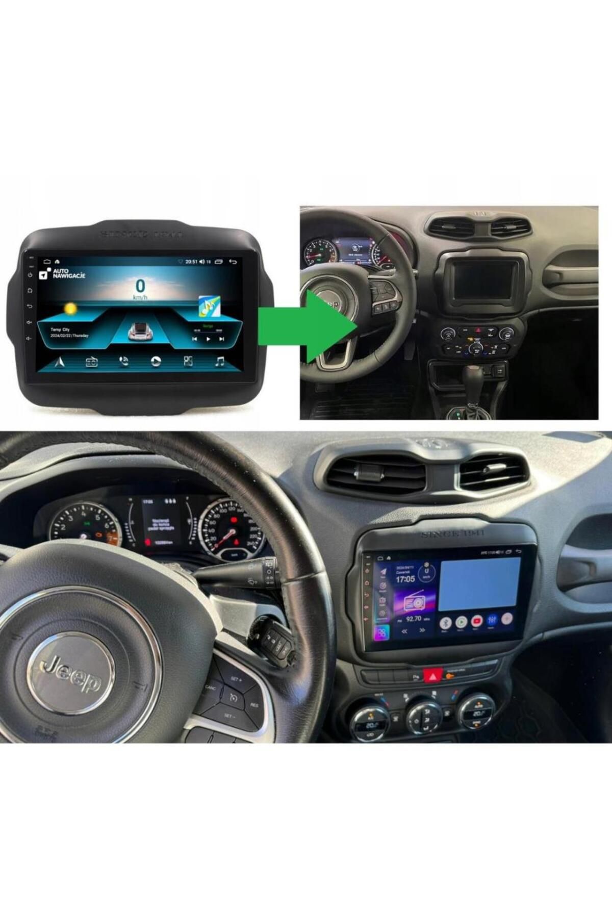 smartgo Jeep Renegade Android GPS Carplay 2+32 GB Multimedya Teyp (2014-2019)