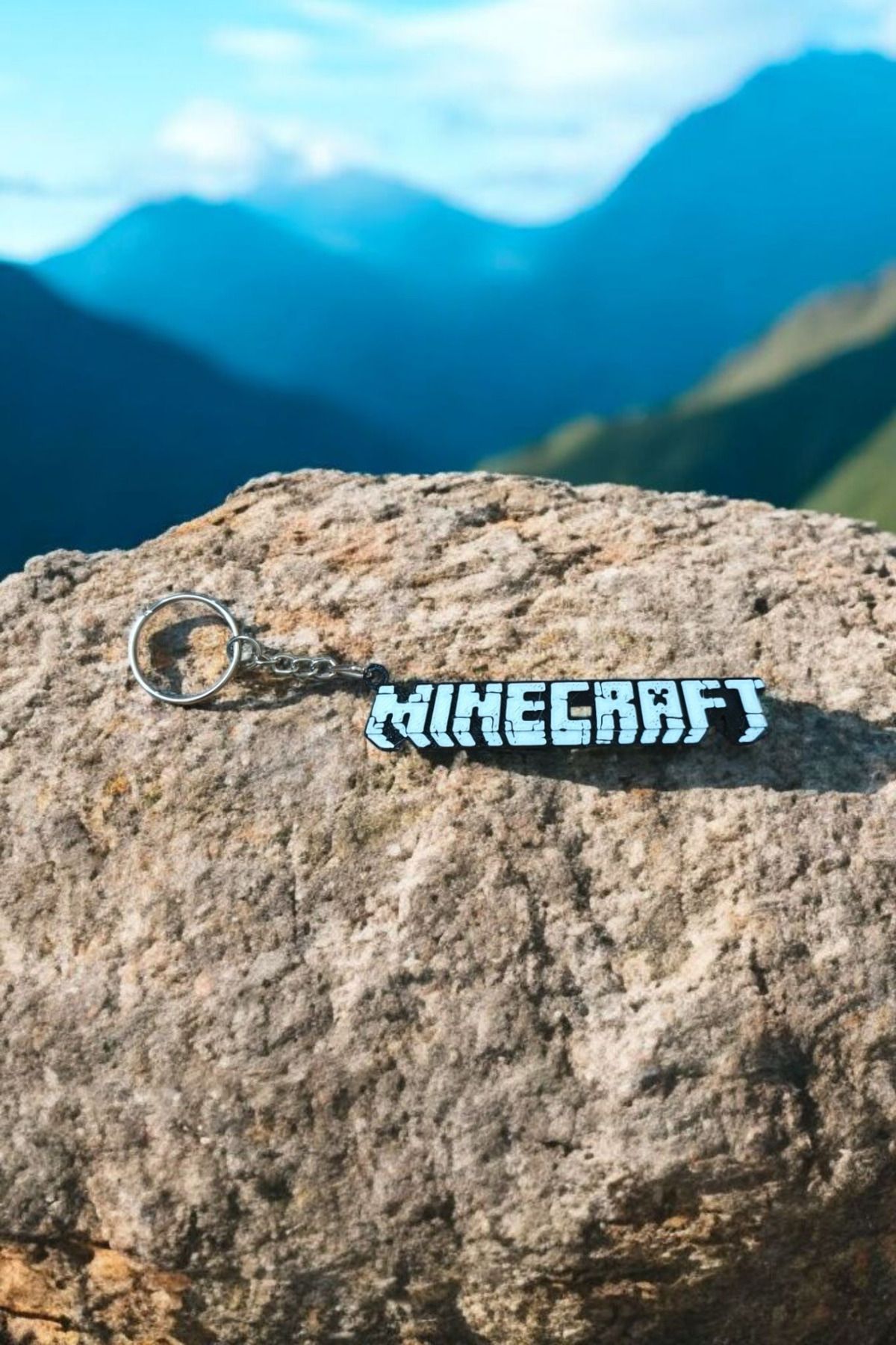 multiogz Minecraft Yazılı 3D Baskı Anahtarlık – Oyuncu Hediyesi Anahtarlık Modeli