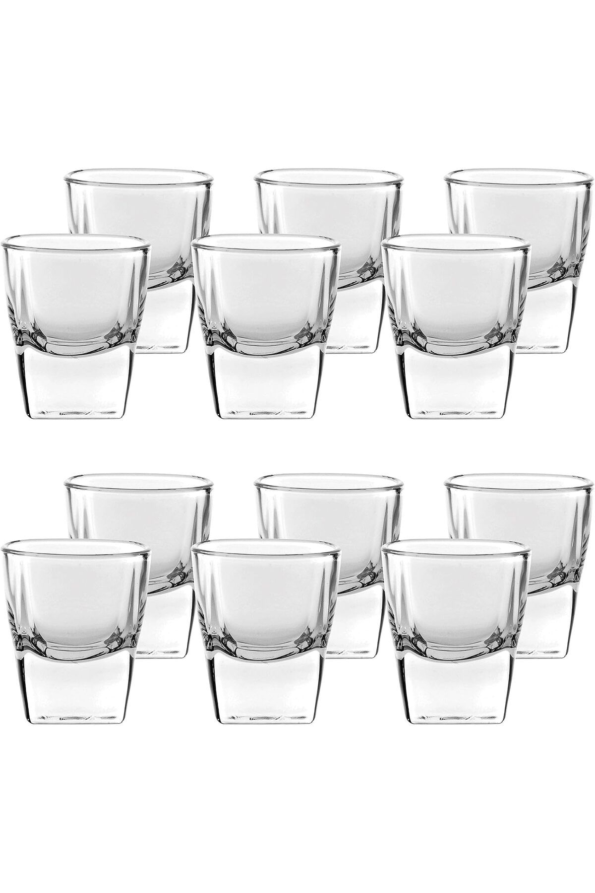 ocean plaza Shot Bardağı, 12'li Set, Şeffaf, 55 Ml hot Bardağı, Atıcı Bardak, İçki Bardağı, Yudumluk