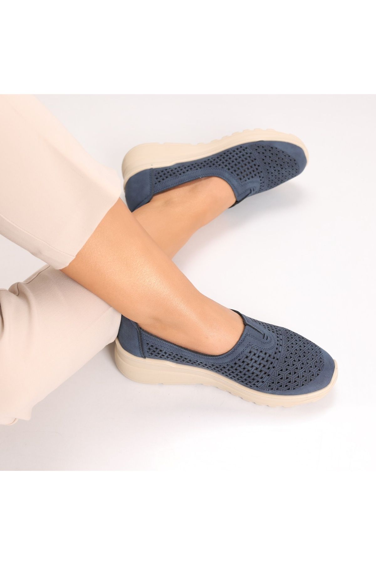 MODA STİL-Women's casual shoes Navy Blue made of Eco-leather Sonita, 37 8
