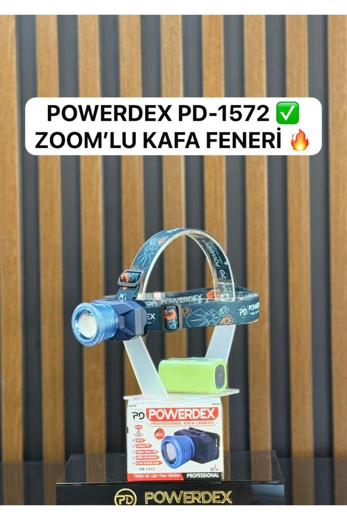 powerdex Pd-1572 Yüksek Kaliteli Süper Zoom Led Kafa Feneri 20w