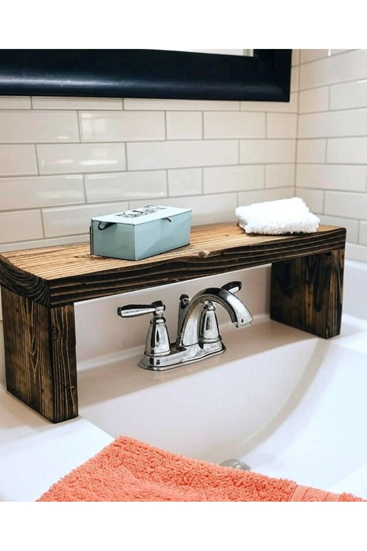 YouPont Ahşap Lavabo Üstü Düzenleme Rafı