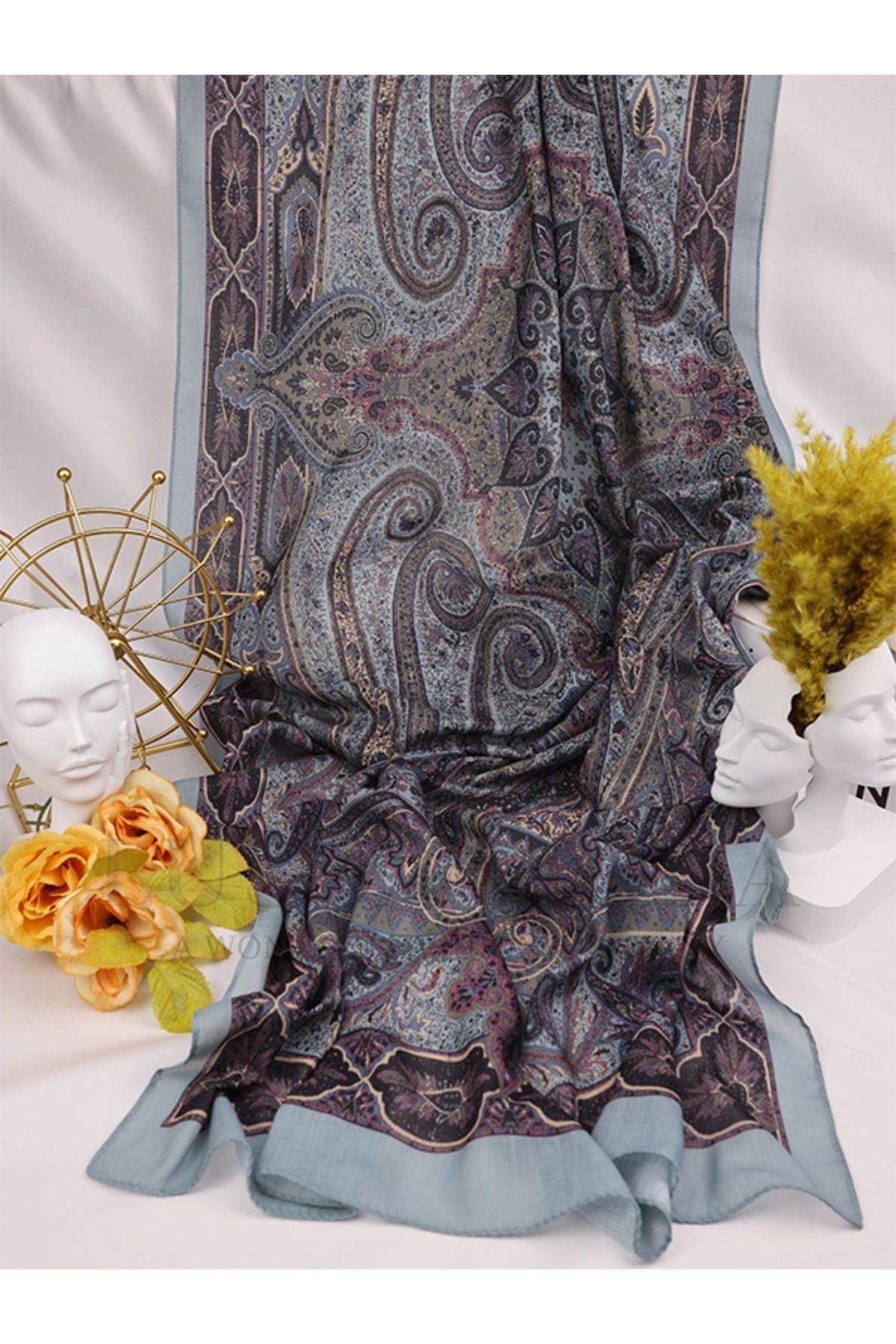 LUSSAMODA GLAMOUR-PAMUKLU-ETNİK-SOFT ŞAL