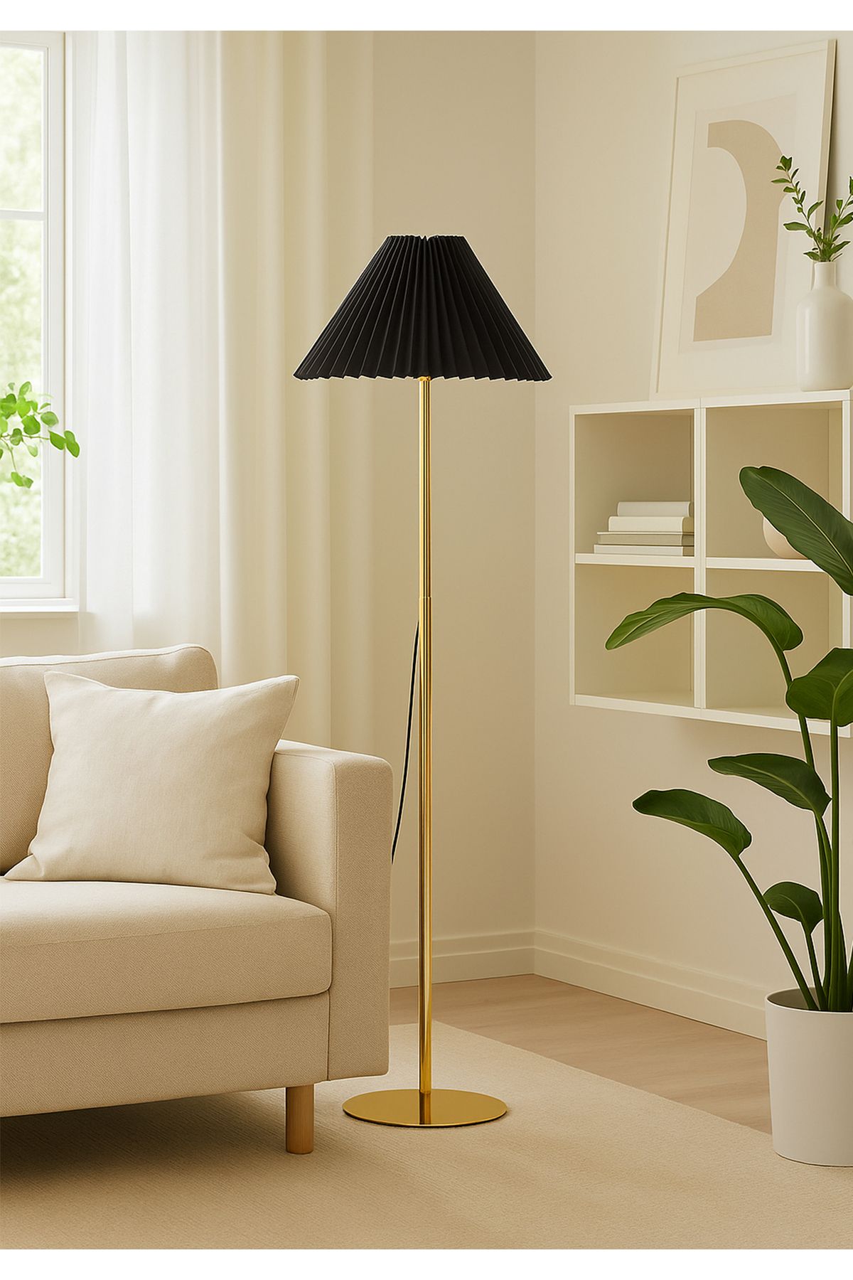 HOMİNG Homing Siyah Pileli Orijinal Gold Kaplama Lambader