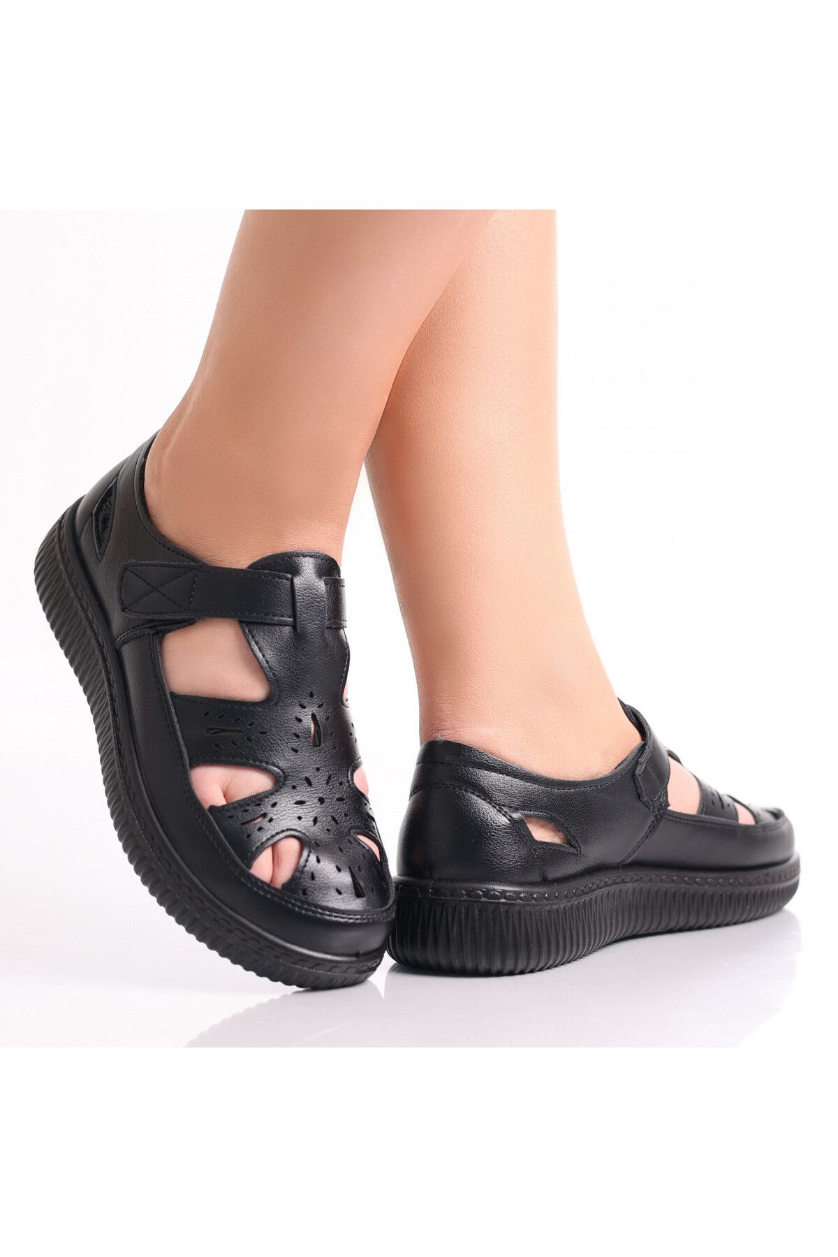 MODA STİL-Women's Casual Black Shoes Made of Eco-Leather Benia, 39 6