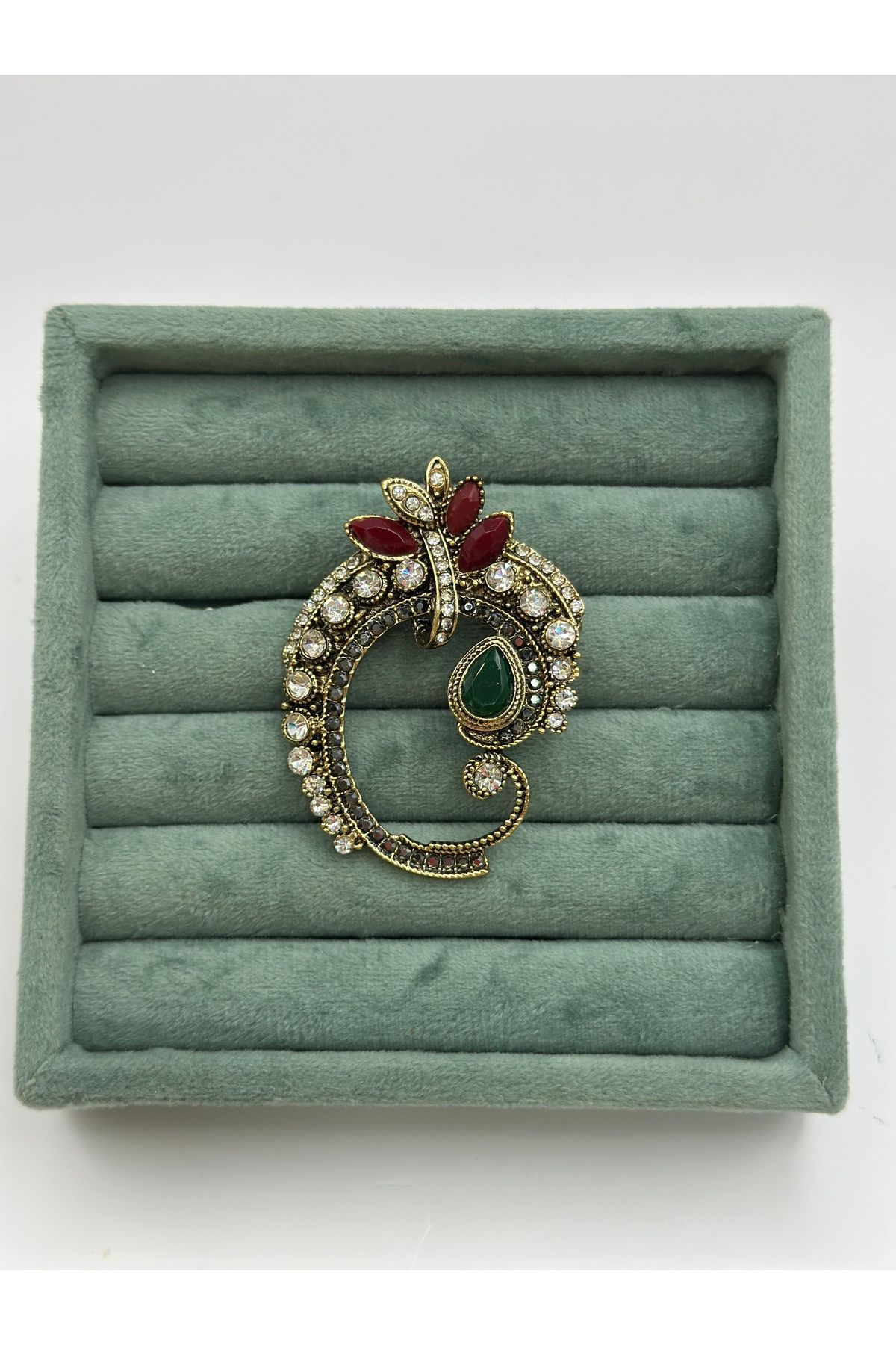 İME TİCARET Özel Tasarım Vintage Taşlı Broş