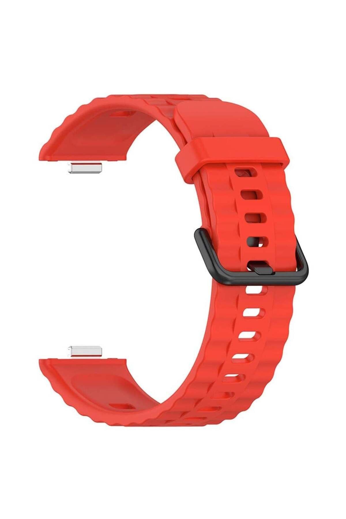 redmud teknoloji Huawei Watch Fit 4 Pro Watch Fit 4 Watch Fit 3 ile Uyumlu Official Siyah Tokalı Silikon Kordon