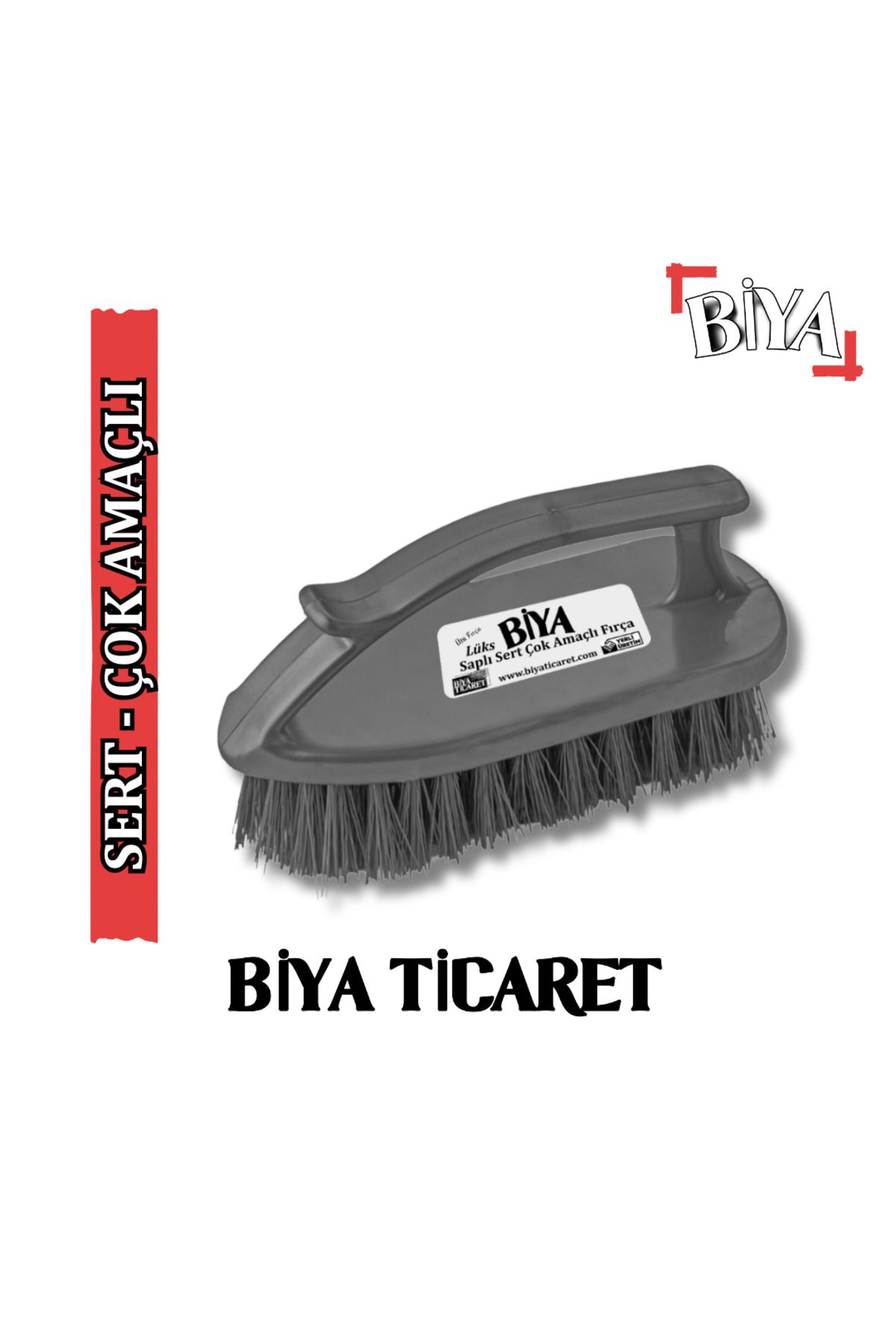 BİYA Lüks Sert Çok Amaçlı Fırça - Ütü Fırça Gri