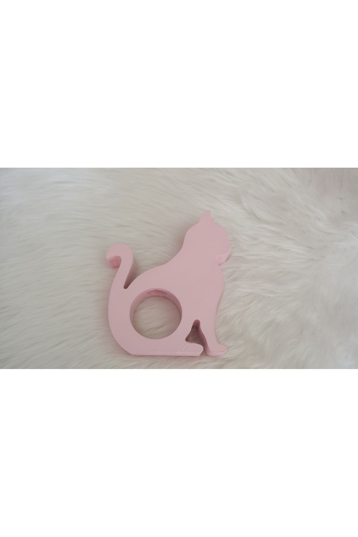 NÜWA HOME taş tozu dekoratif hediyelik renkli kedi vazo