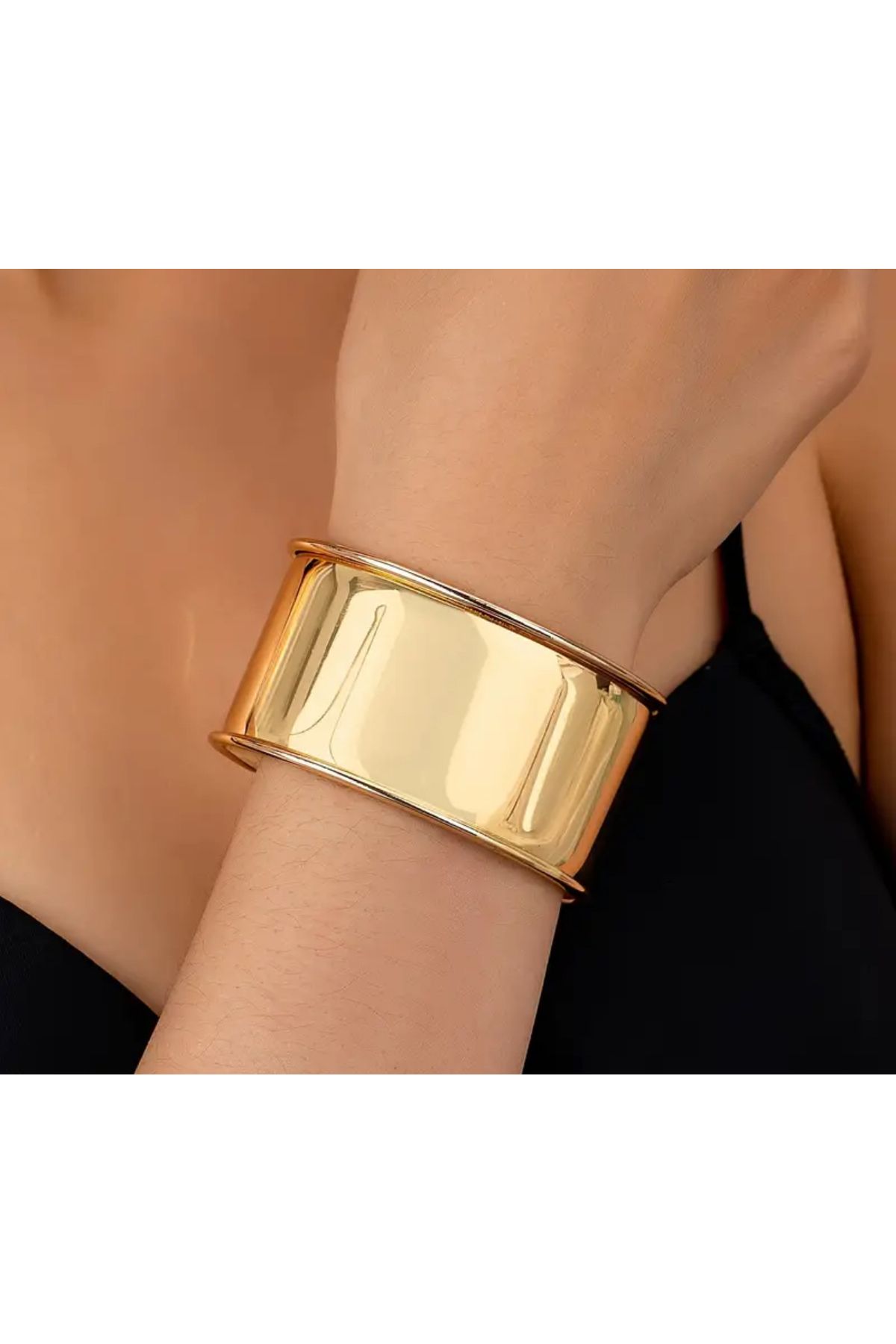 La Saade Helen Gold Ayarlanabilir Pinterest Manşet Bilekliği