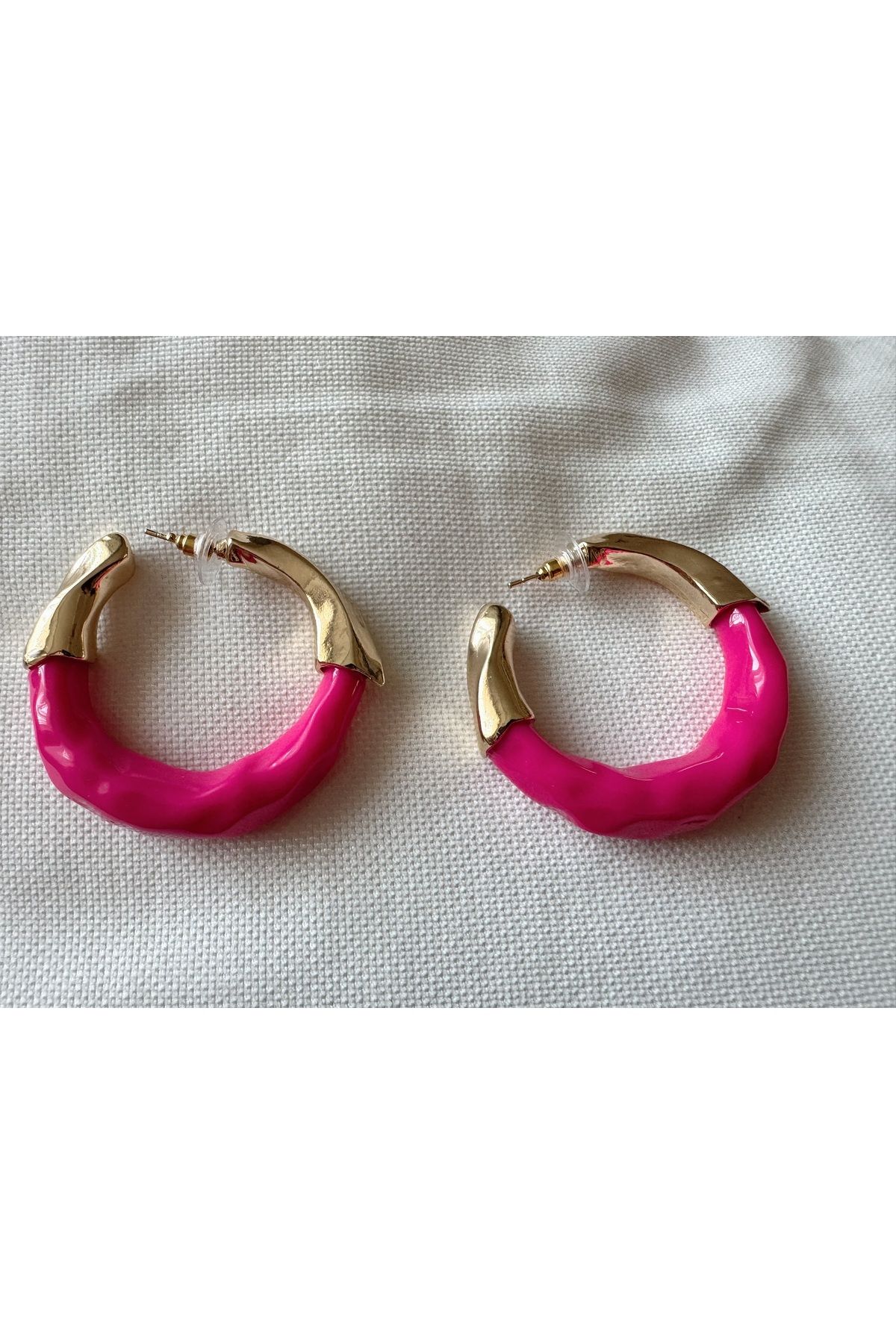 Gümüş sandık-Colorful Hoop Steel Earrings, Yazzly Hoop Earrings 4