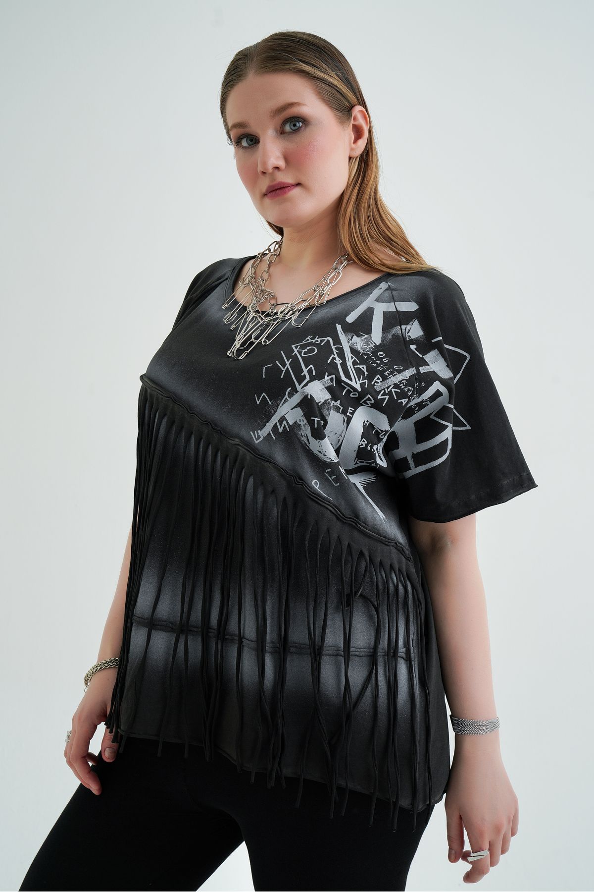 b-one fashion Baskılı Tişört