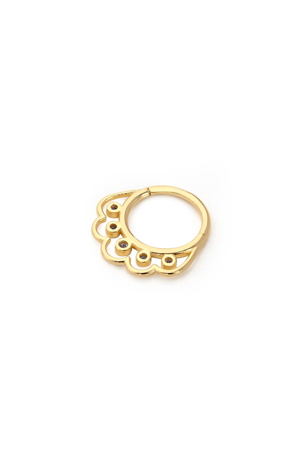 Fay Yamaner 14 Ayar Altın Taşlı Helix Piercing