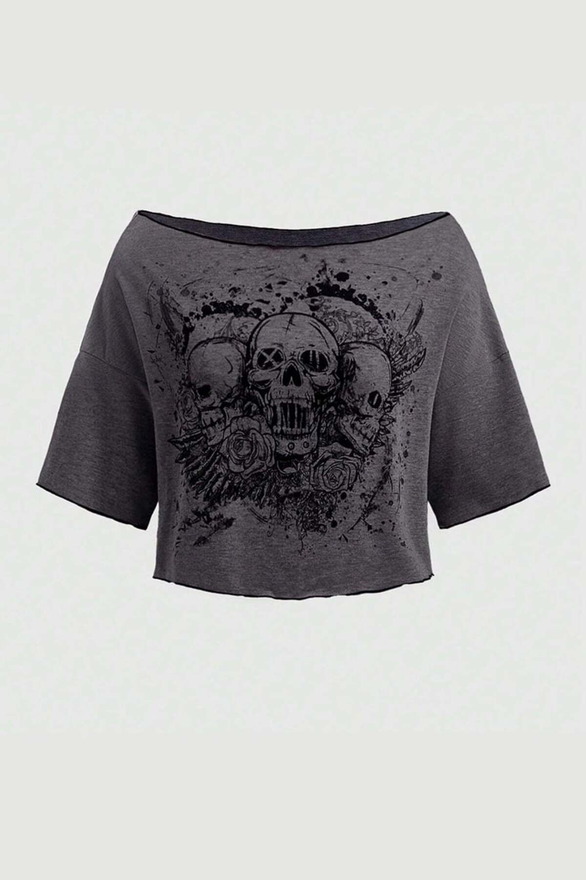 Karakedi Gothic Punk Skulls Y2k Style Salaş Body