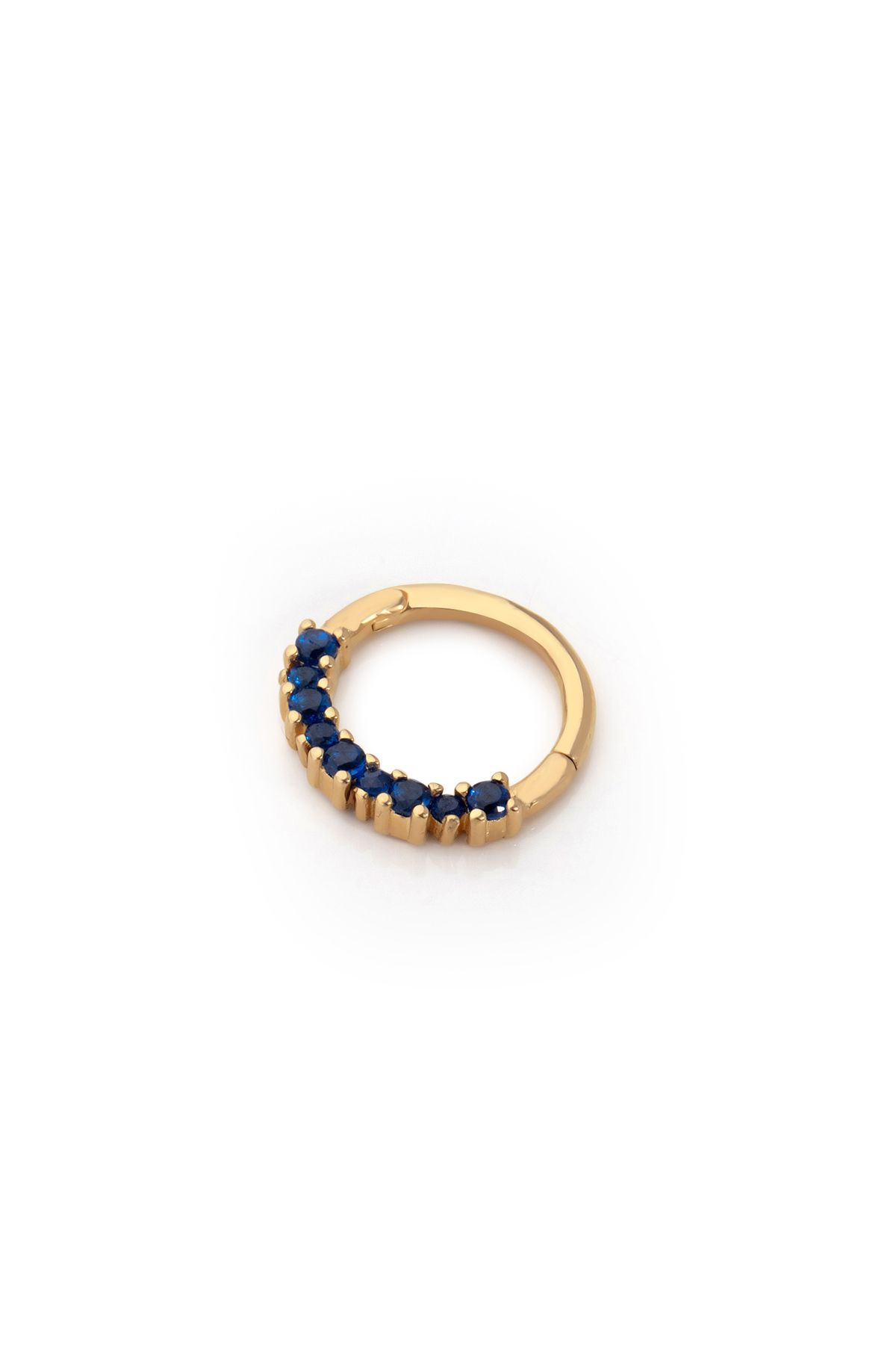 Fay Yamaner 14 Ayar Altın Mavi Taşlı Helix Piercing