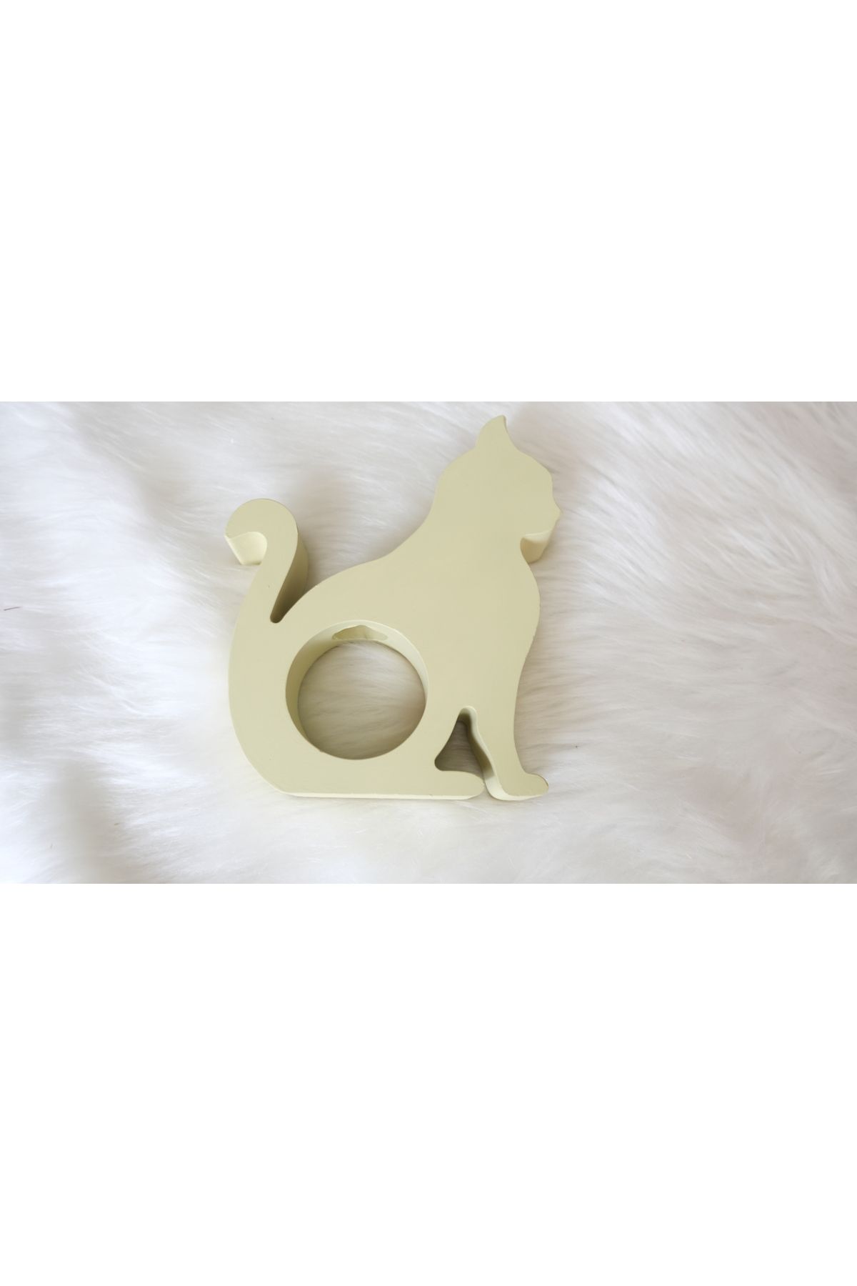 NÜWA HOME taş tozu dekoratif hediyelik renkli kedi vazo