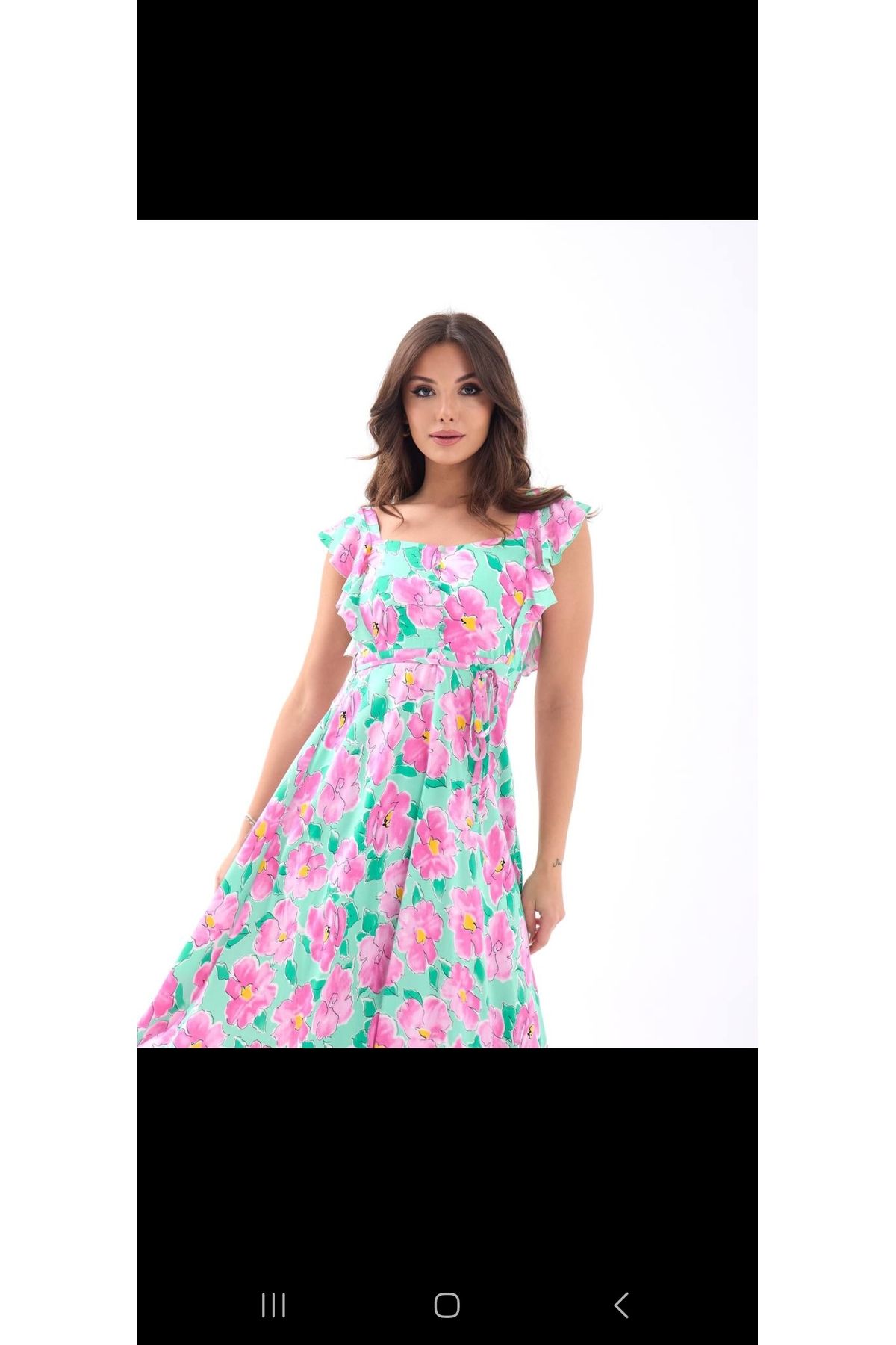 AyceButik ÇİÇEK DESENLİ ELBİSE
