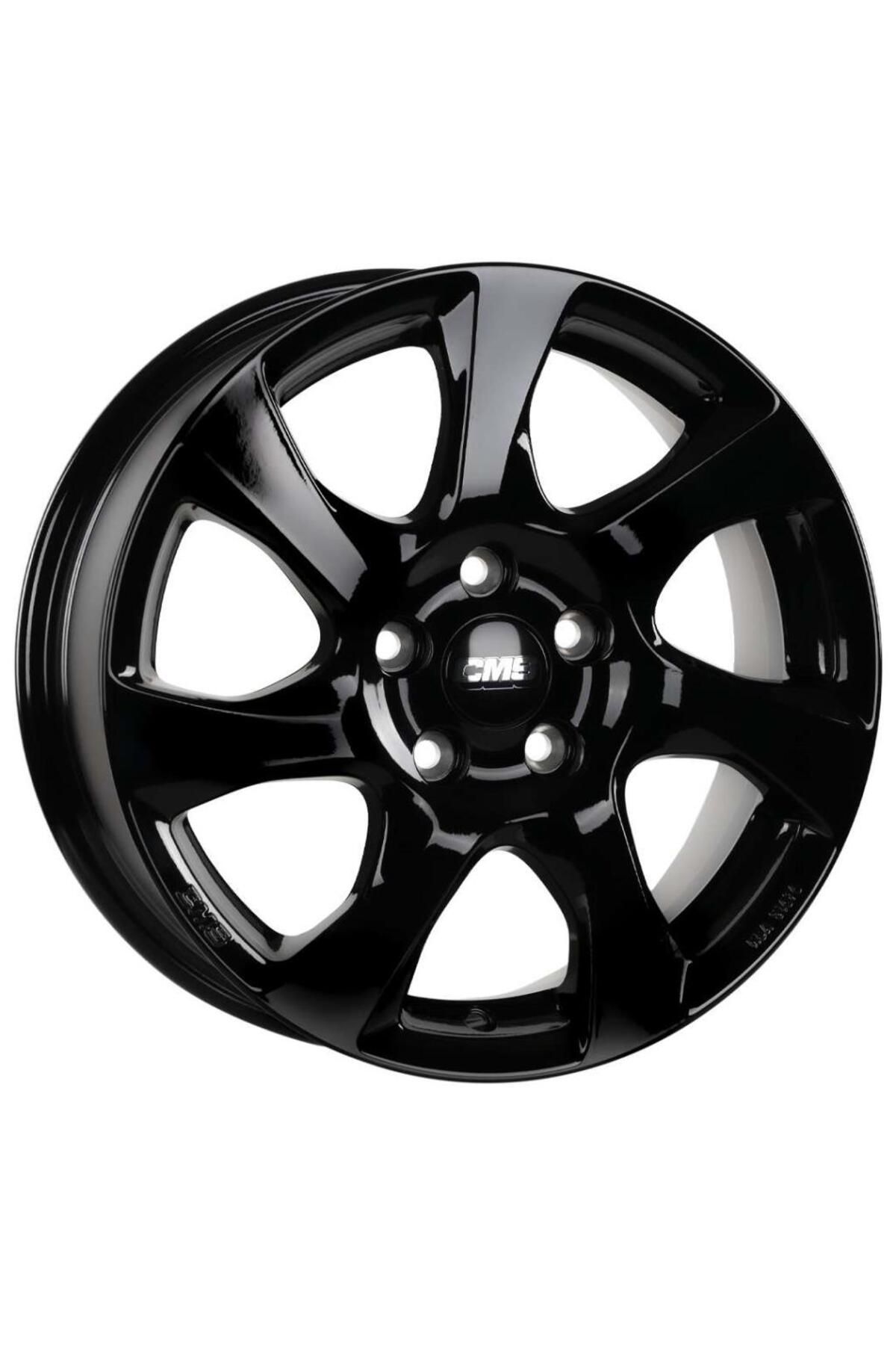 cms -1060-03 6.5x16" -4x108 ET37.5 63.4 Complete Black Gloss Jant (4 Adet)