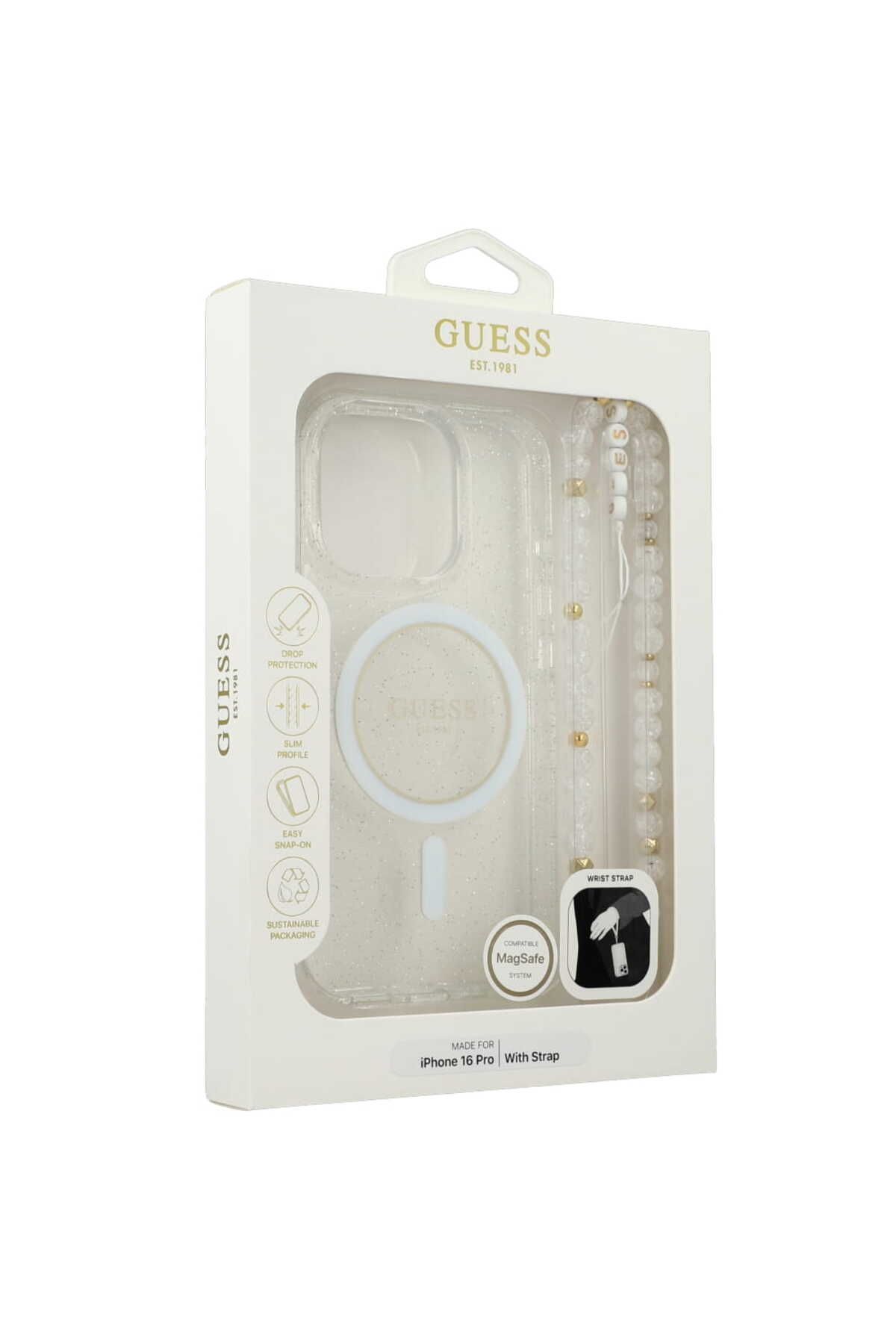 Guess-كفر شفاف فاخر من GUESS لأيفون 16 برو –حماية بكفاءة عالية ودعم Mag Safe بتصميم فرنسي أصلي 7