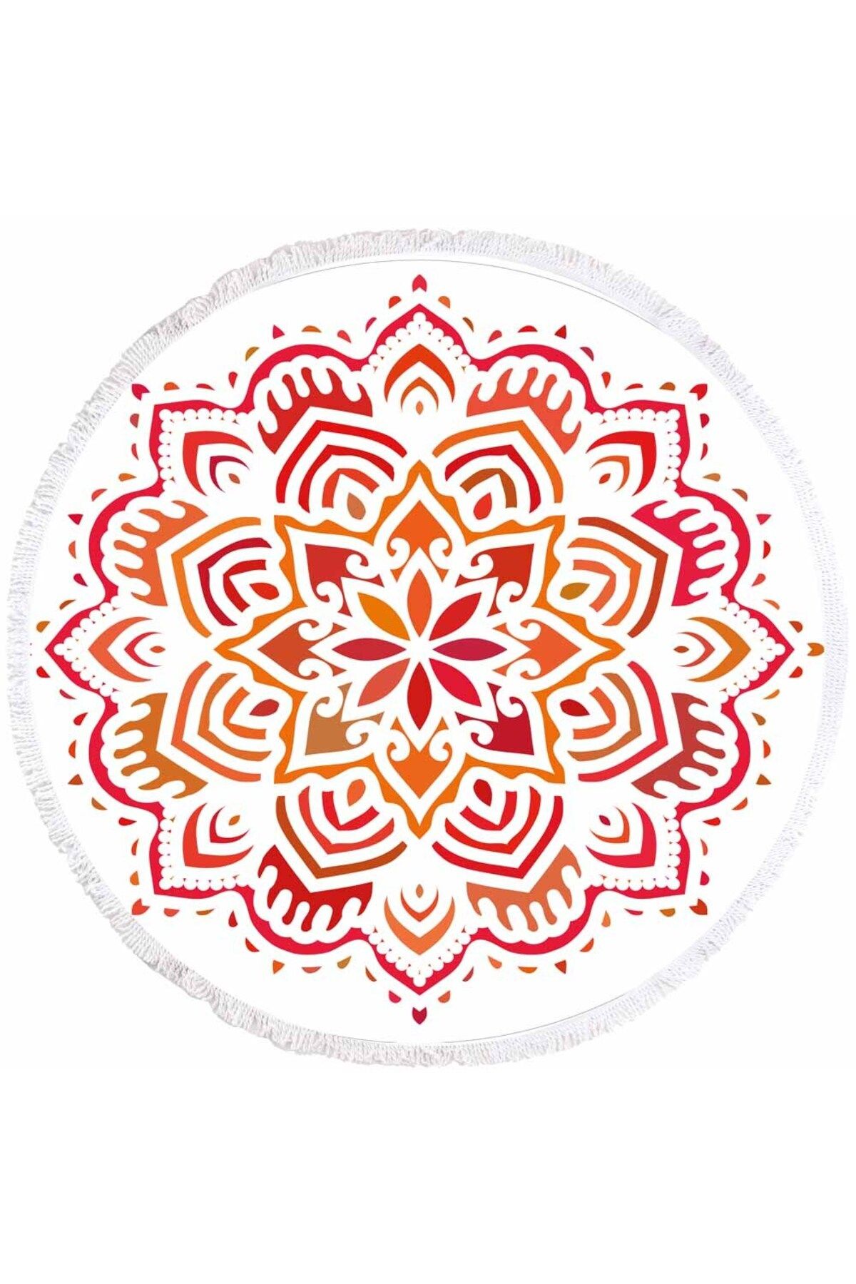 Fabeteks Mandala Renkli Plaj Havlusu 150x150cm