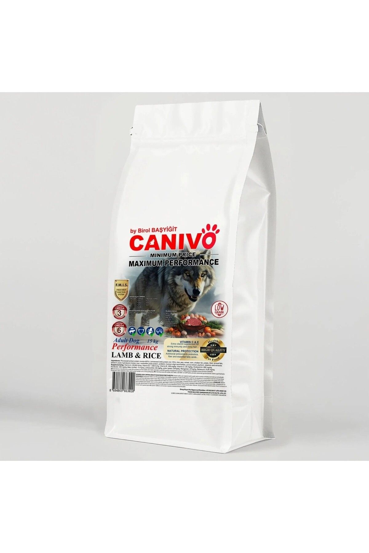 Canivo Kuzulu Performans Köpek Maması 15 KG