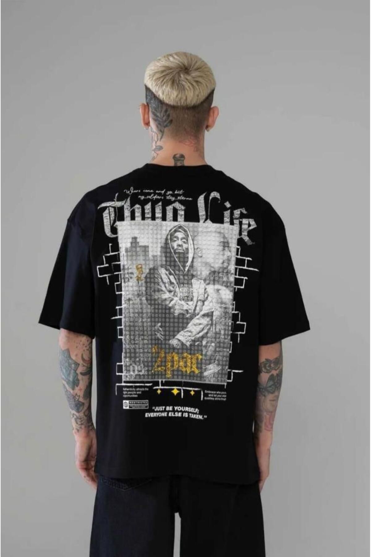 Ral Sport Unisex Oversize Tupac Shakur T-Shirt