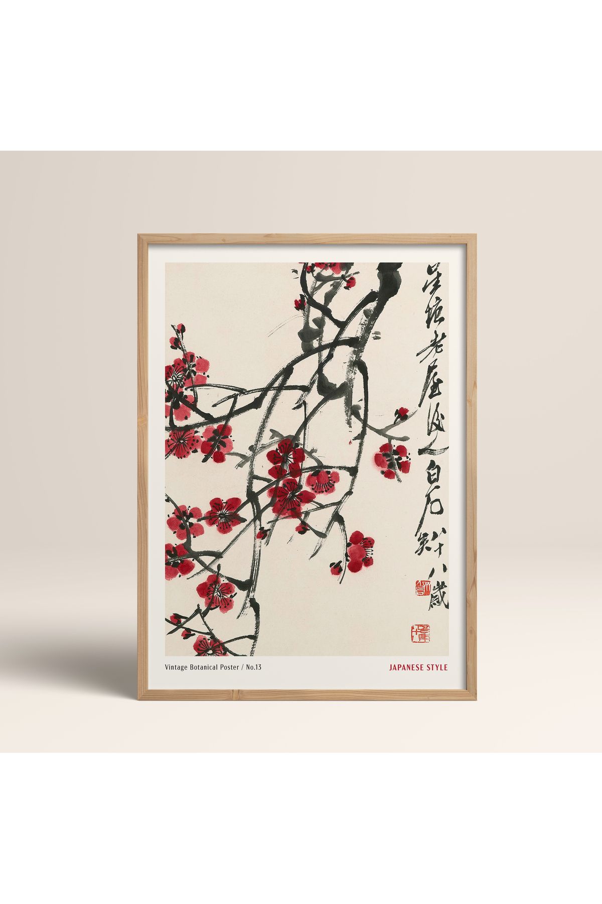 HOMEPACK Tekli Ahşap Çerçeveli Tablo Tek Parça Poster Tablo JPN058-1