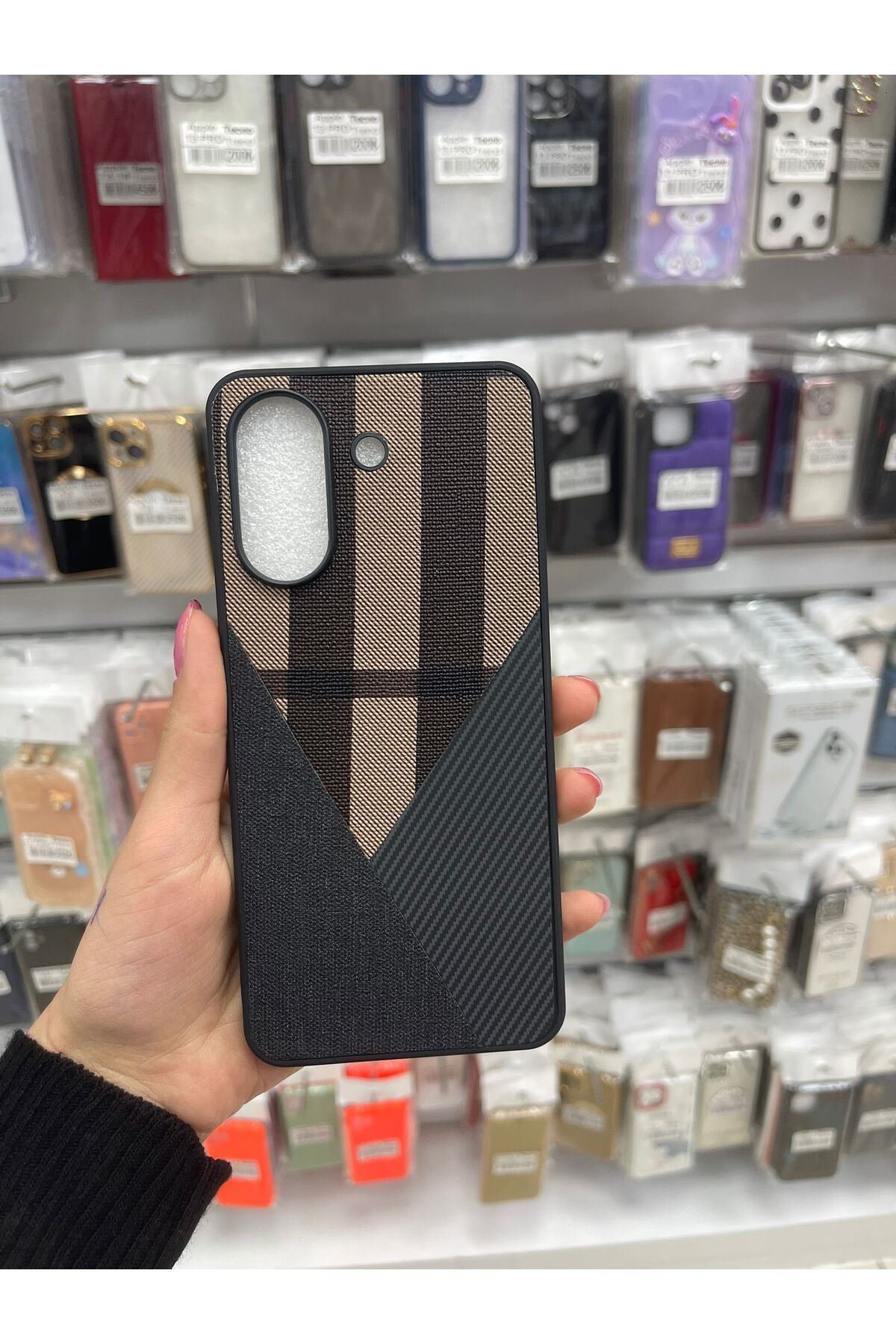 TECNOTREND XİAOMİ REDMİ 13C 4G UYUMLU DERİ GÖRÜNÜMLÜ SİLİKON KILIF