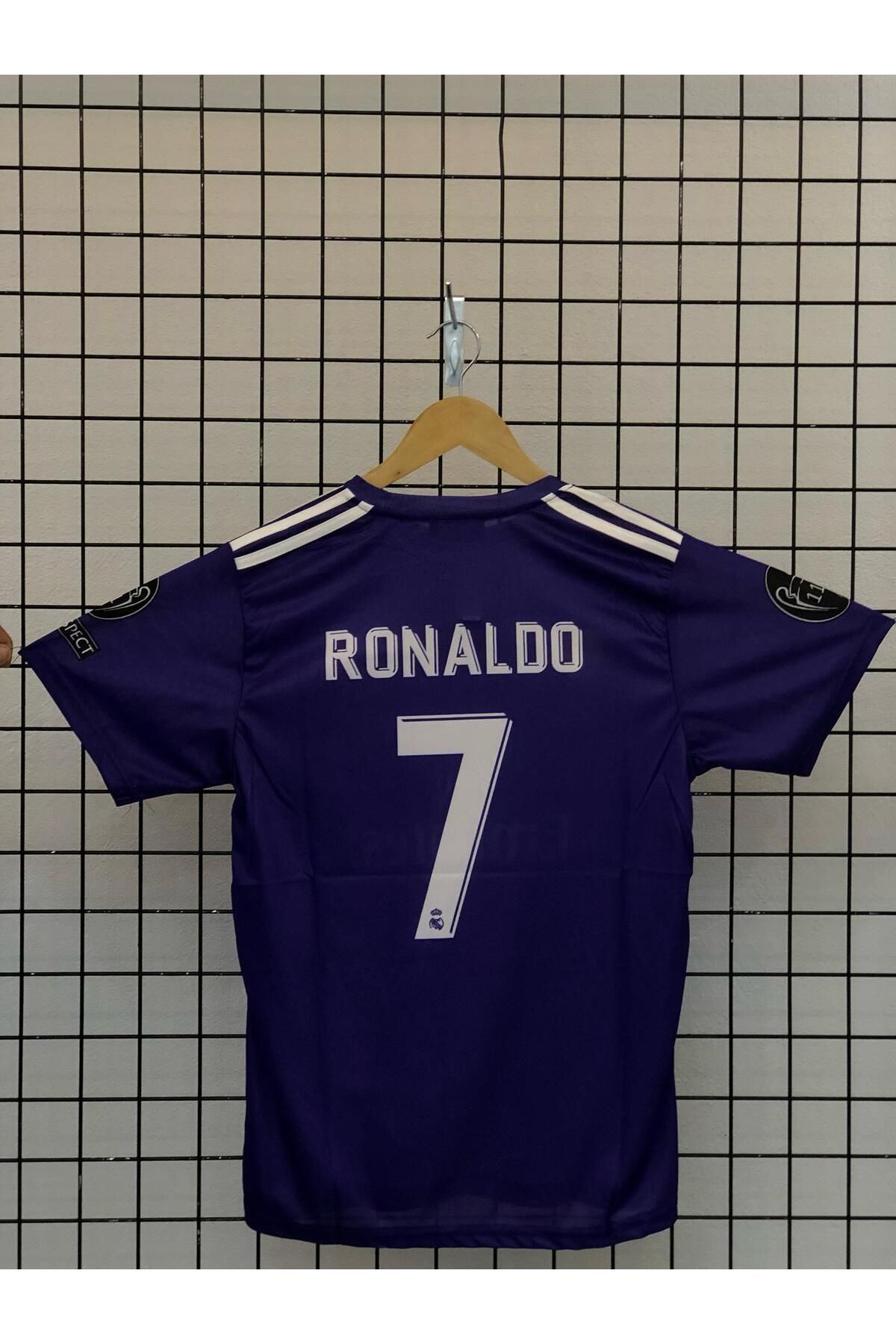 Candy Star Real.Madri.d C. Ronaldo 2017 Mor KISA KOLU Yetişkin Futbol Forması