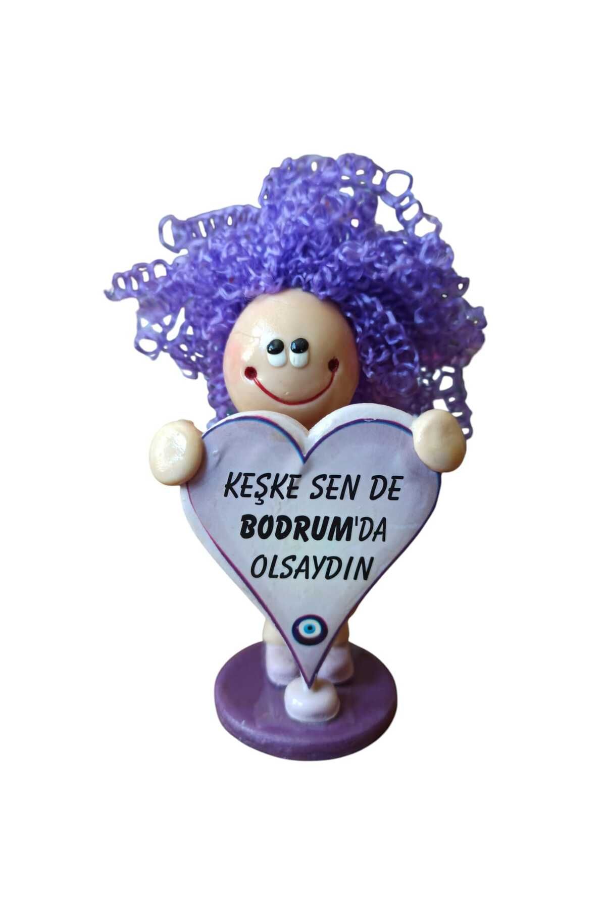 Hureggo vintage ''keşke sen de bodrum'da olsaydın''temalı biblo & 10 cm