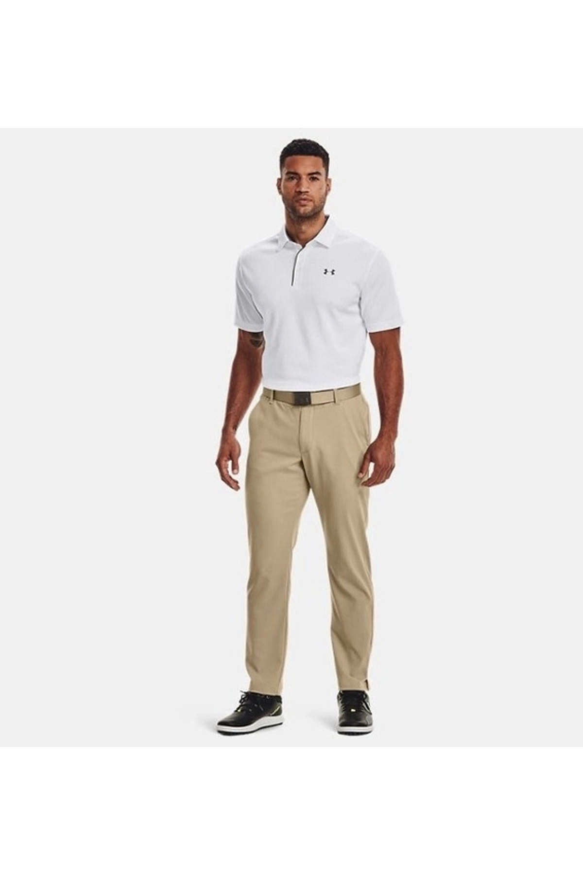Under Armour-Tricou Tech alb pentru bărbați cu gât polo 1290140-100 3