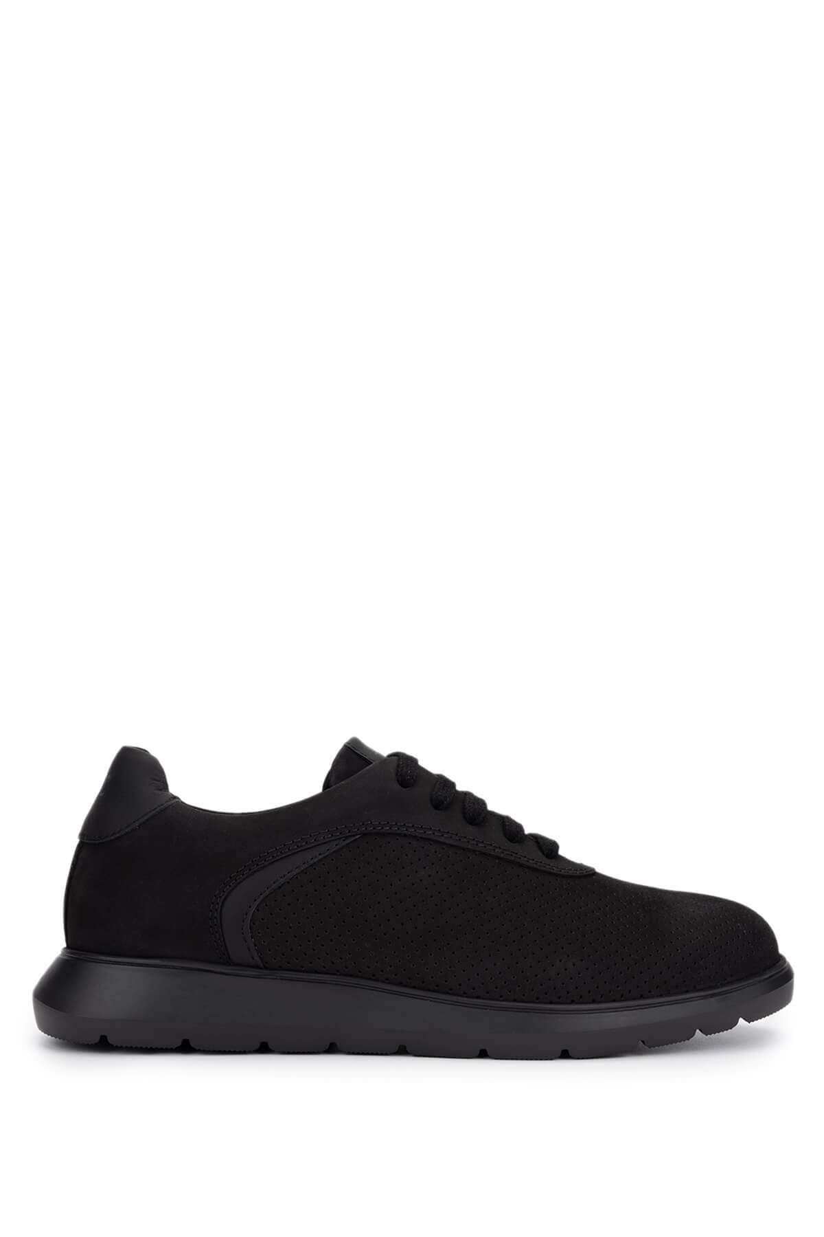 Tamer Tanca Erkek Hakiki Deri Siyah Sneakers & Spor Ayakkabı