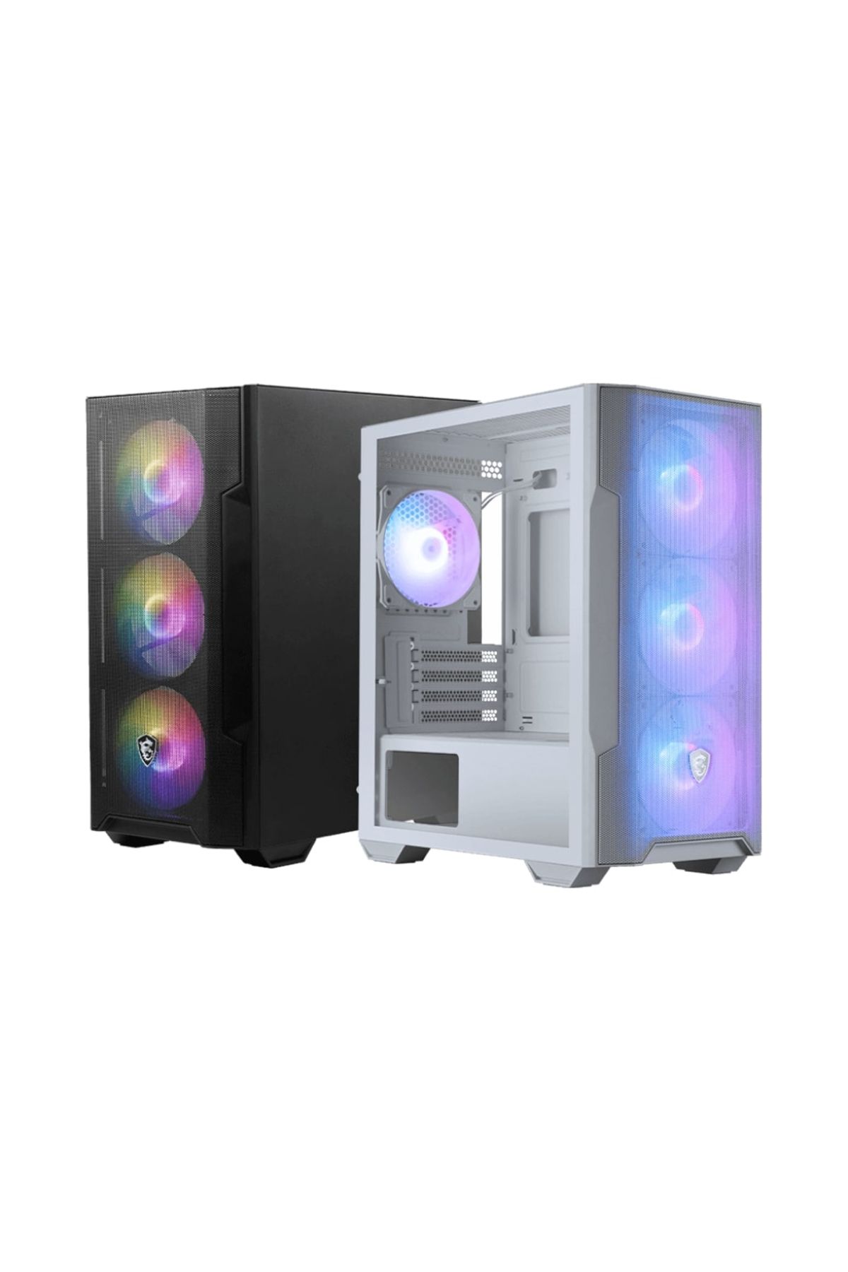 MSI MAG Forge M100R Temperli Cam Mesh 4x120mm ARGB Fan USB 3.2 Beyaz Micro-ATX Tower Gaming (Oyuncu)
