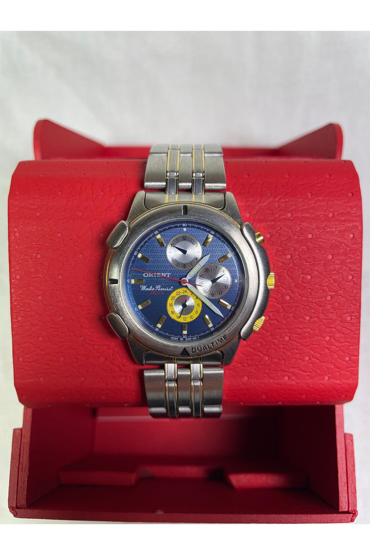 Orient BS902025107A Retro Model Üç Fonksiyonlu Lacivert Kadranlı Şık Erkek Kol Saati