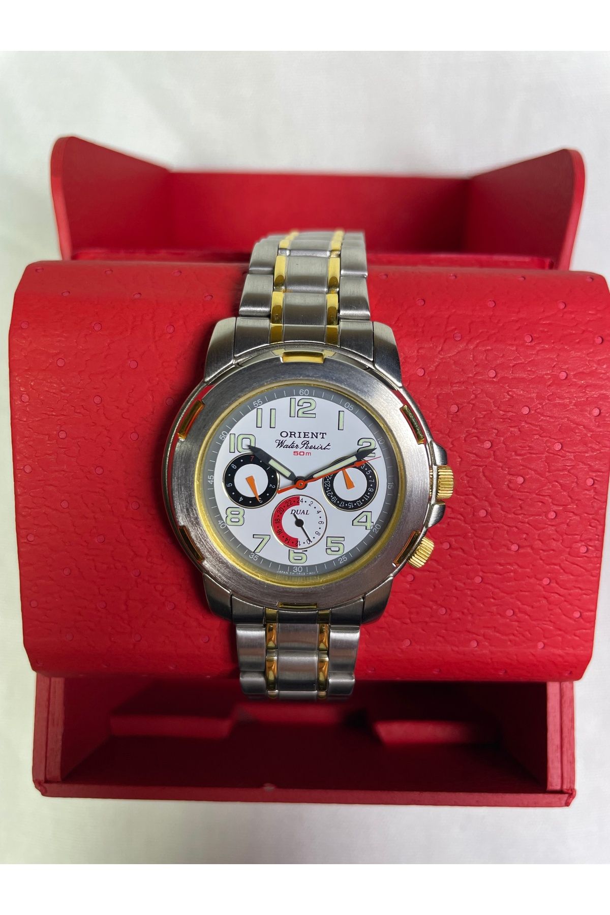 Orient BS902025106C Retro Model Üç Fonksiyonlu Rakamlı Beyaz Kadranlı Klasik Erkek Kol Saati