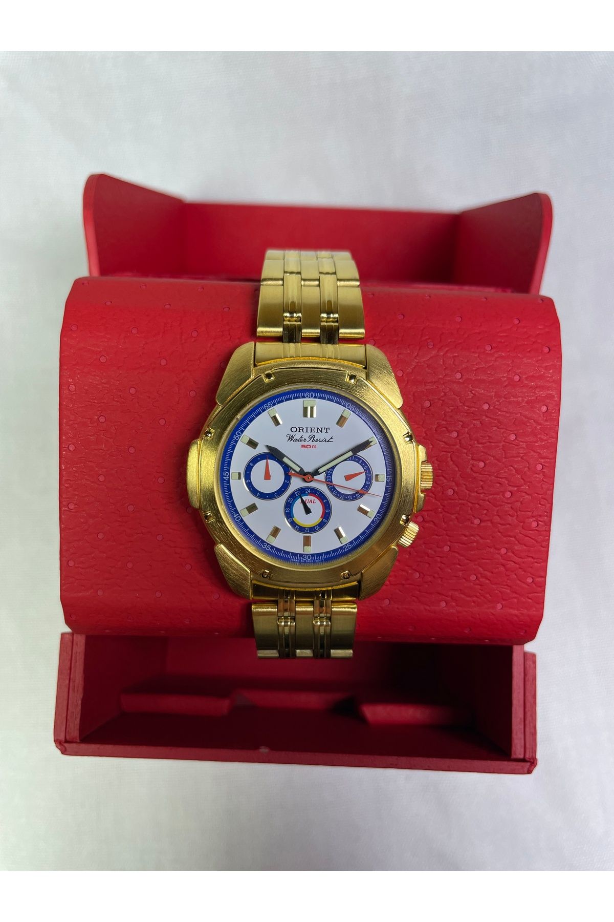 Orient BS902025108C Retro Model Üç Fonksiyonlu Beyaz Kadranlı Klasik Erkek Kol Saati