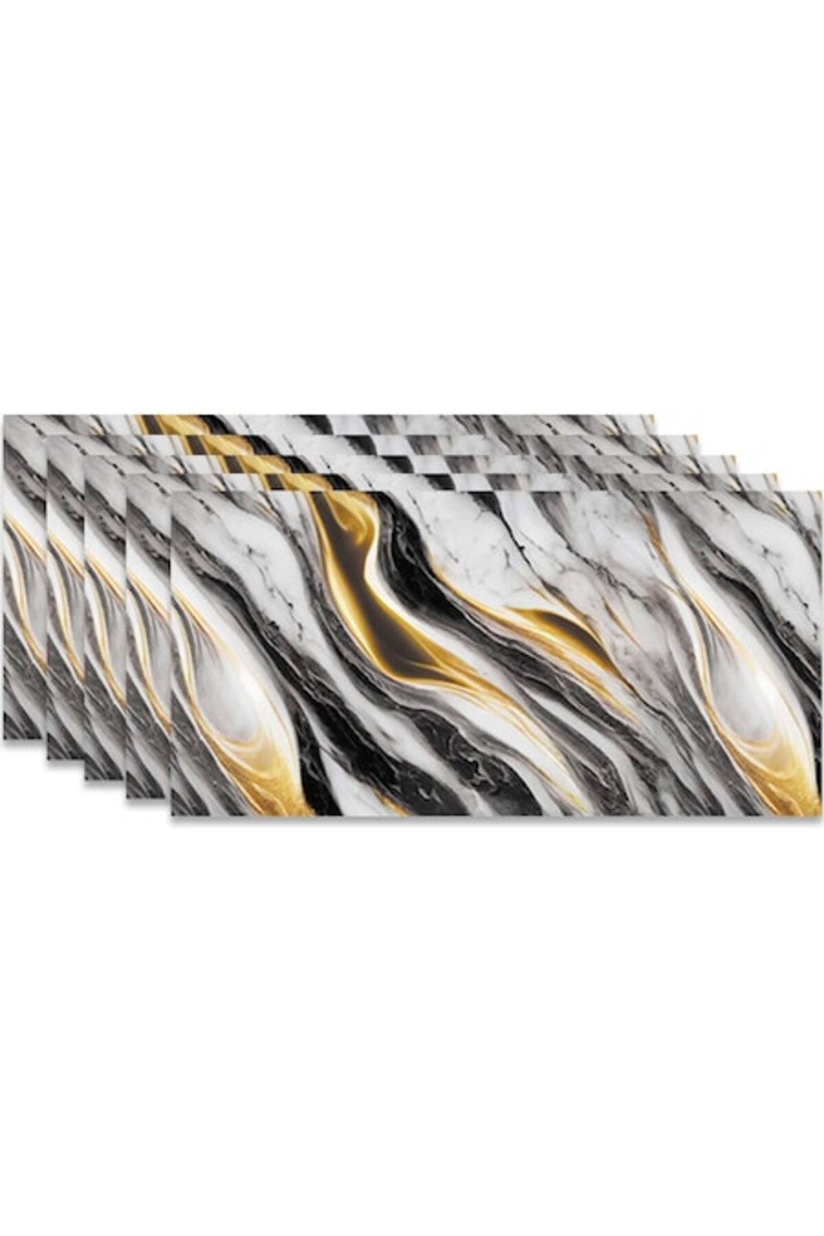 HOZRO-Set of 50 x HOZRO self-adhesive marble imitation tiles, premium model, for walls, covers a surface 1