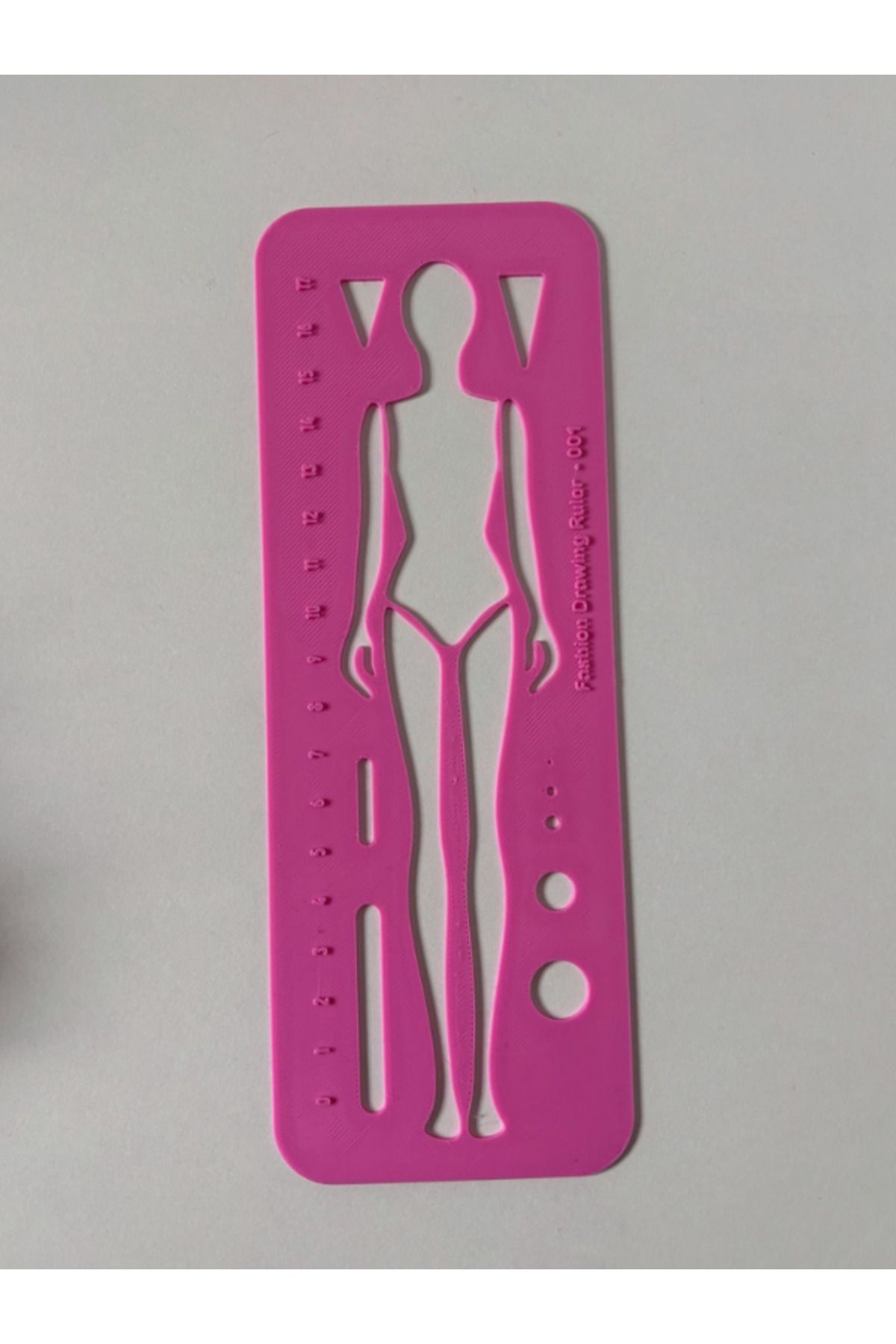 Muhcu Home Moda Çizim Şablonu Cetvel Seti, Kadın Dikiş İnsansı Desen Tasarımı ( PEMBE RENK )