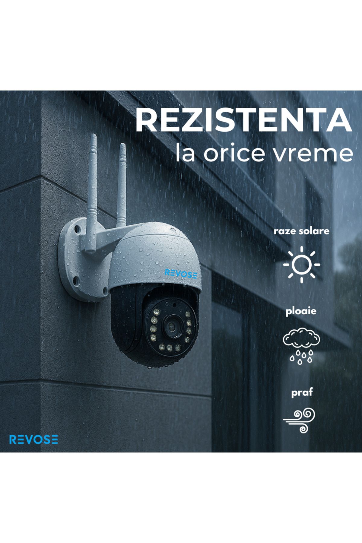 REVOSE-Camera de Supraveghere Video REVOSE™ 5MP 2560x1920,Aplicatie, WI-FI, LAN, Card Micro SD 128GB Inclus 3