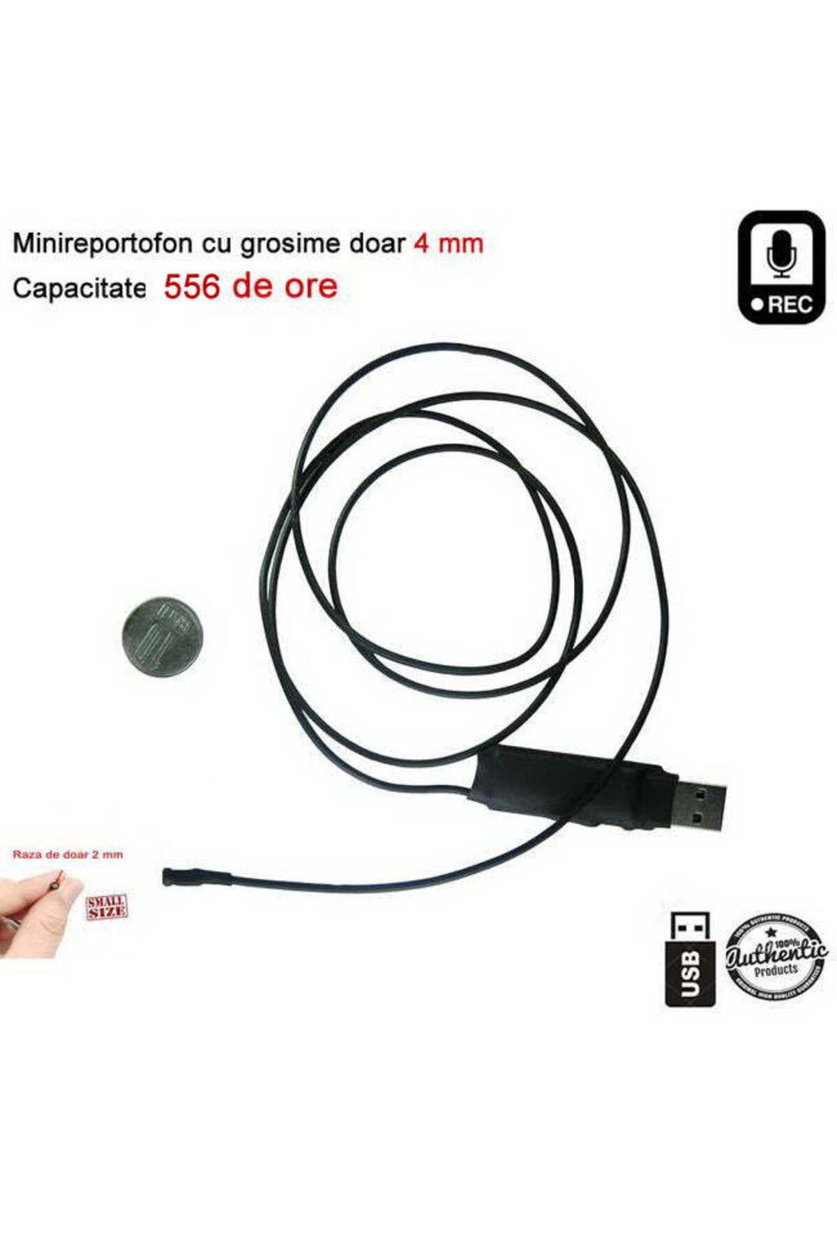 Minitechnics-Mini Voice Recorder with Microphone X-tend Flexible 100 cm - Dual-Mode: 24 Hours Enhanced HD Recording and 2