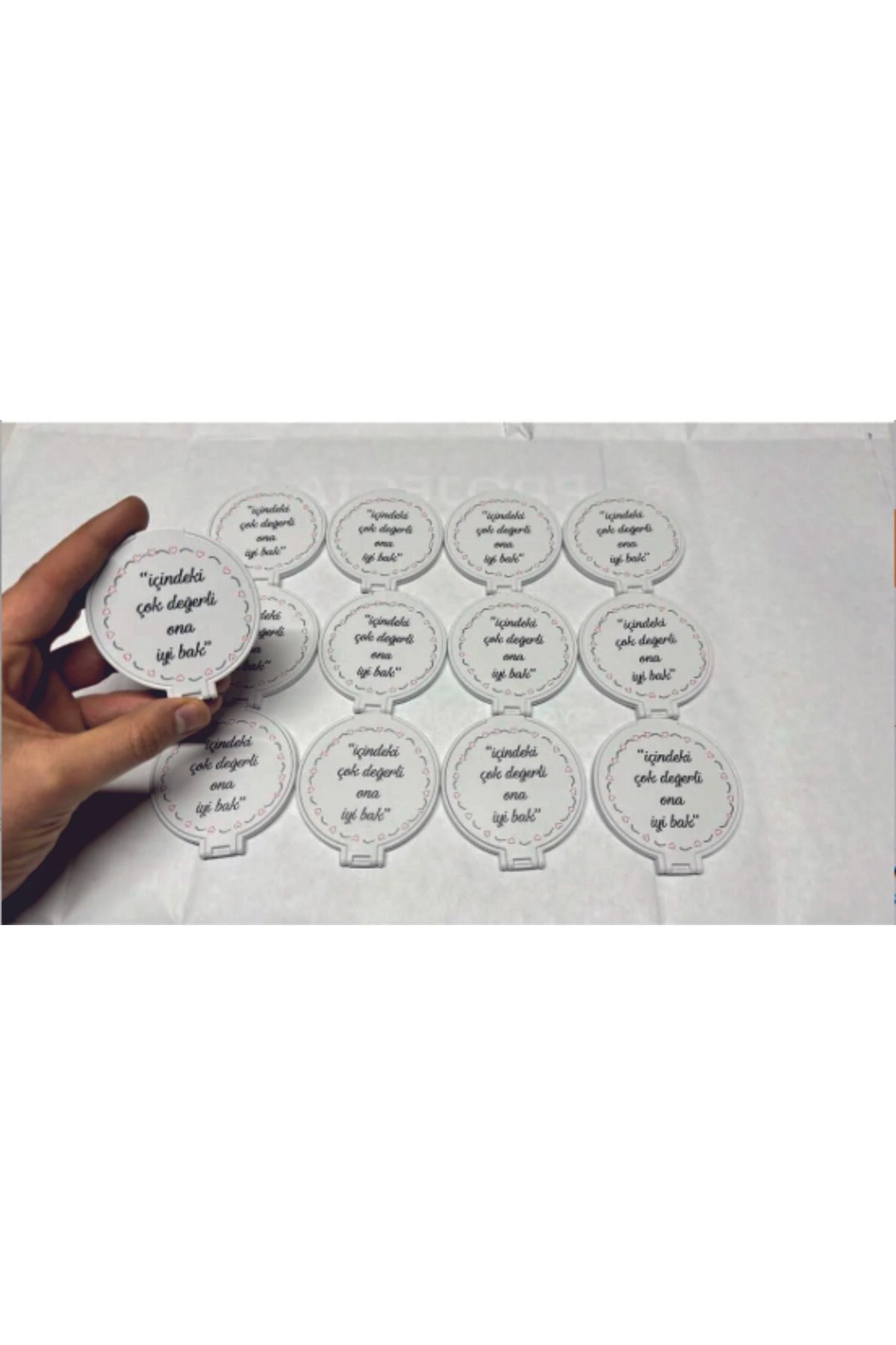 Magnet 25 Adet Hediyelik Cep Aynası - Uv Baskılı Özel Gün Hediyesi - Ambalajlı