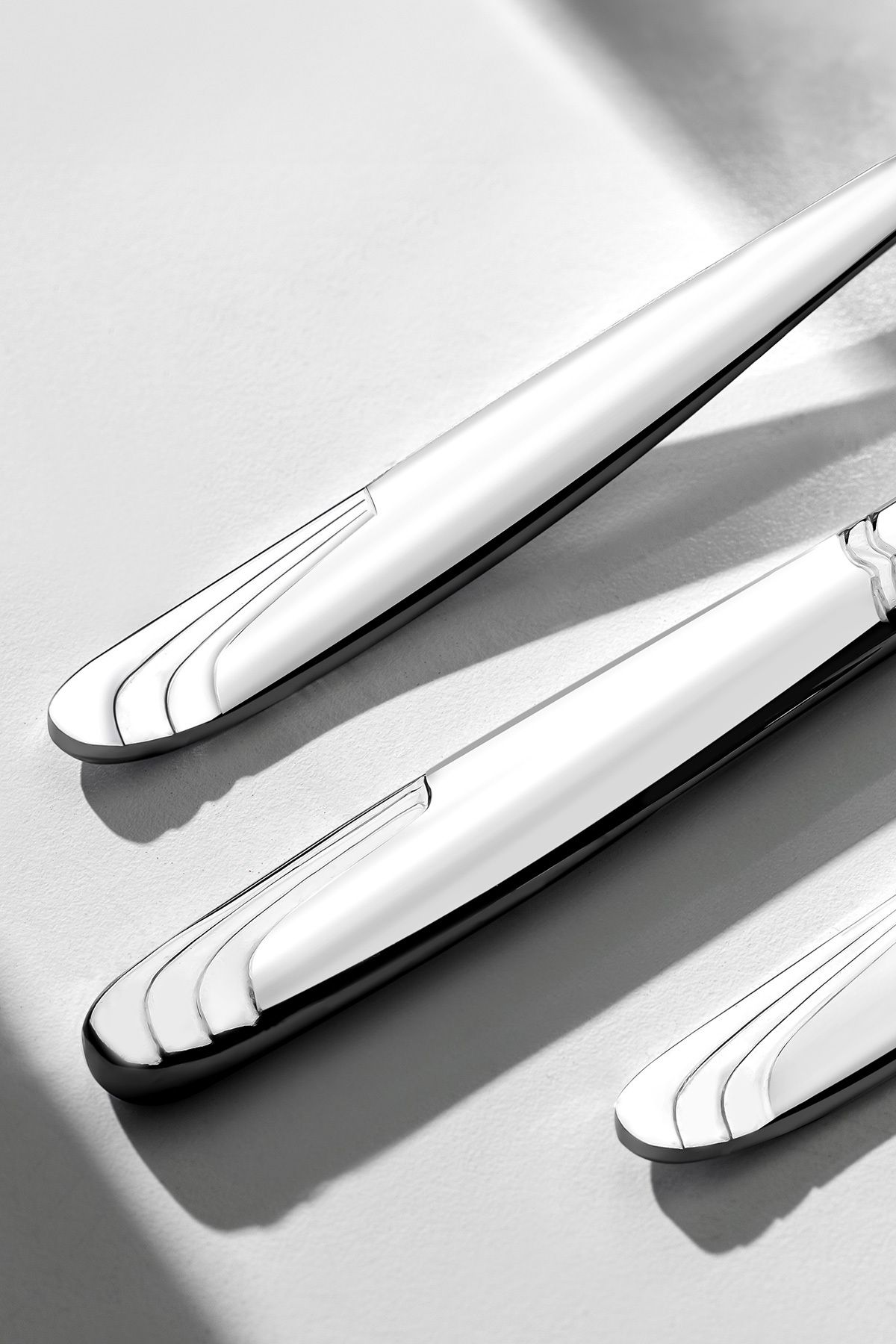 Nehir-Lisbon Plain - 60 Piece Fork and Spoon Set for 12 People 2
