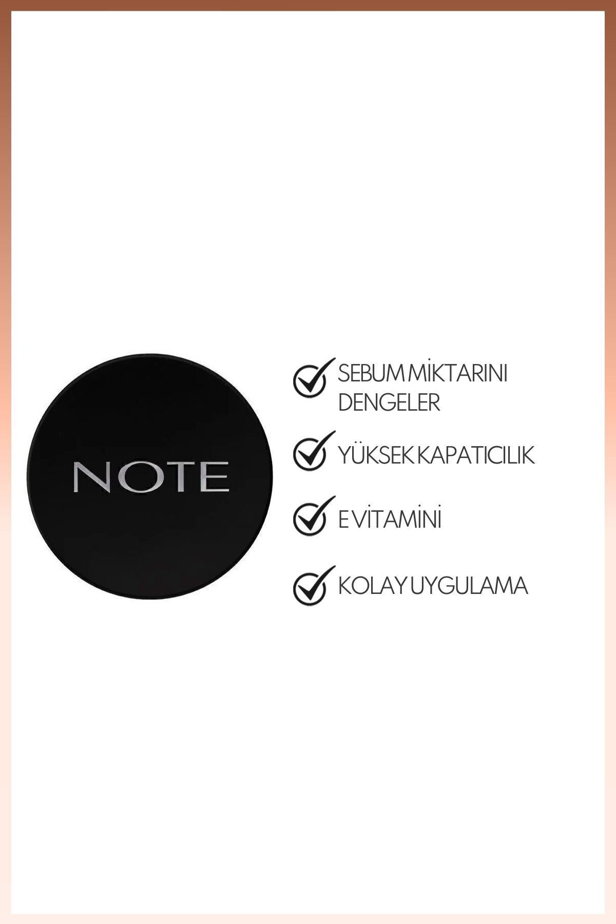 NOTE-Luminous Silk Cream Powder Patakrem Matte Finish Powder Foundation - 01 Beige 2