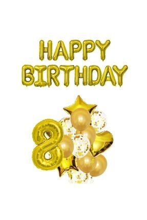 Happy Birthday Doğum Günü ve 8 Yaş Balon Seti BM600